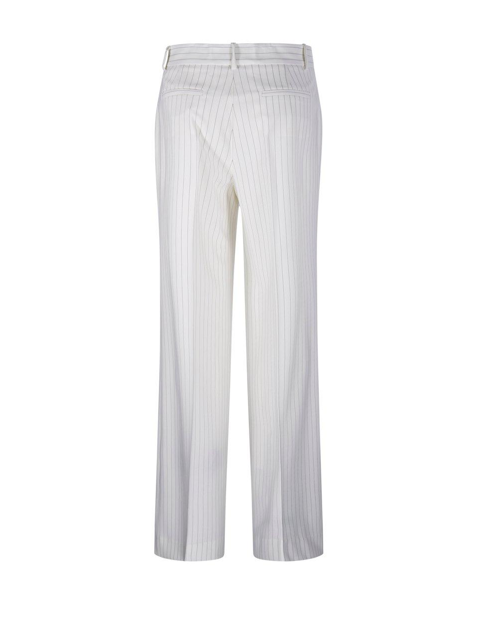 P.a.r.o.s.h Striped Trousers With Belt Loops And Pockets In Burro