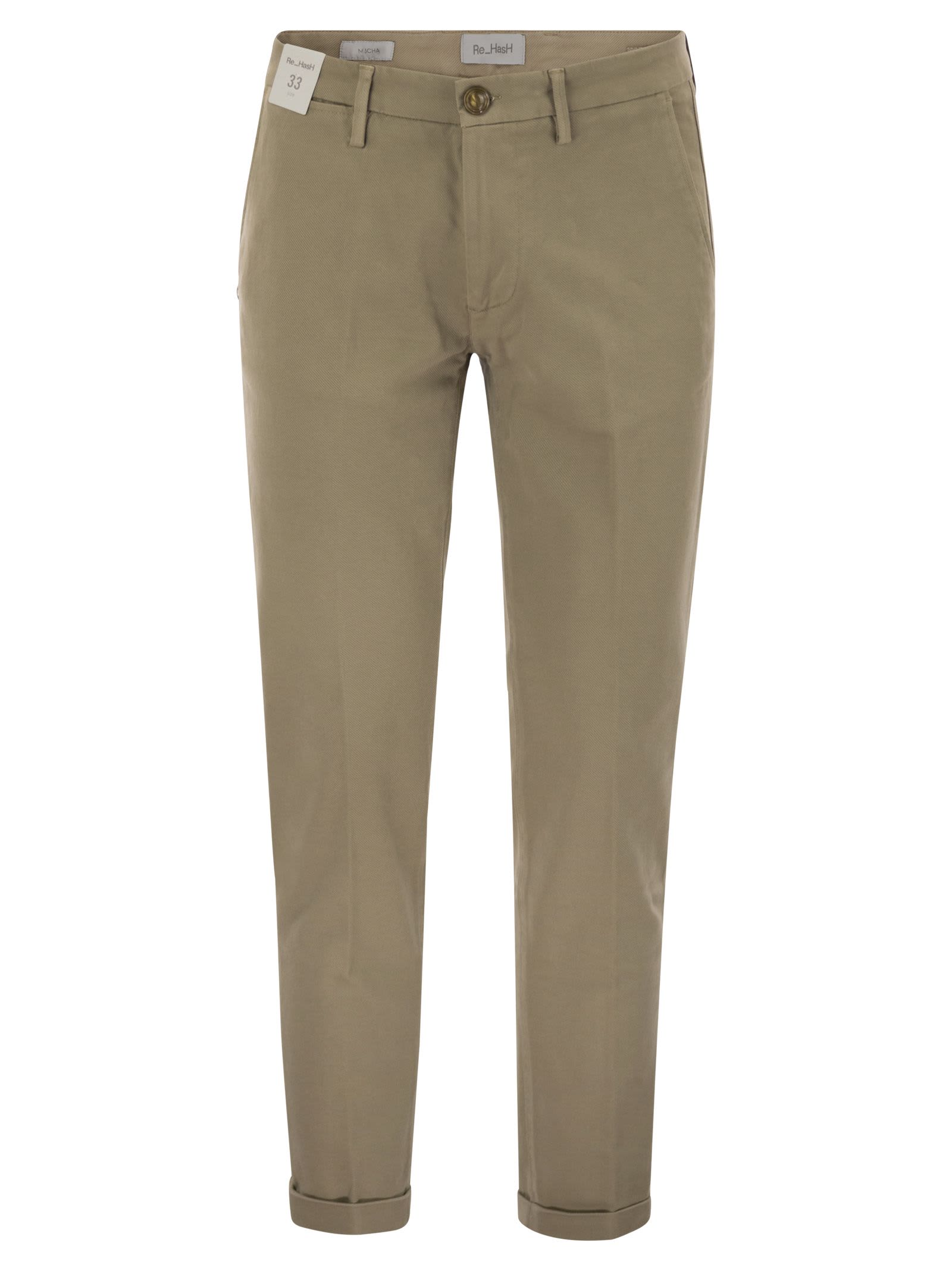 Re-HasH Mucha - Stretch Cotton And Lyocell Chino