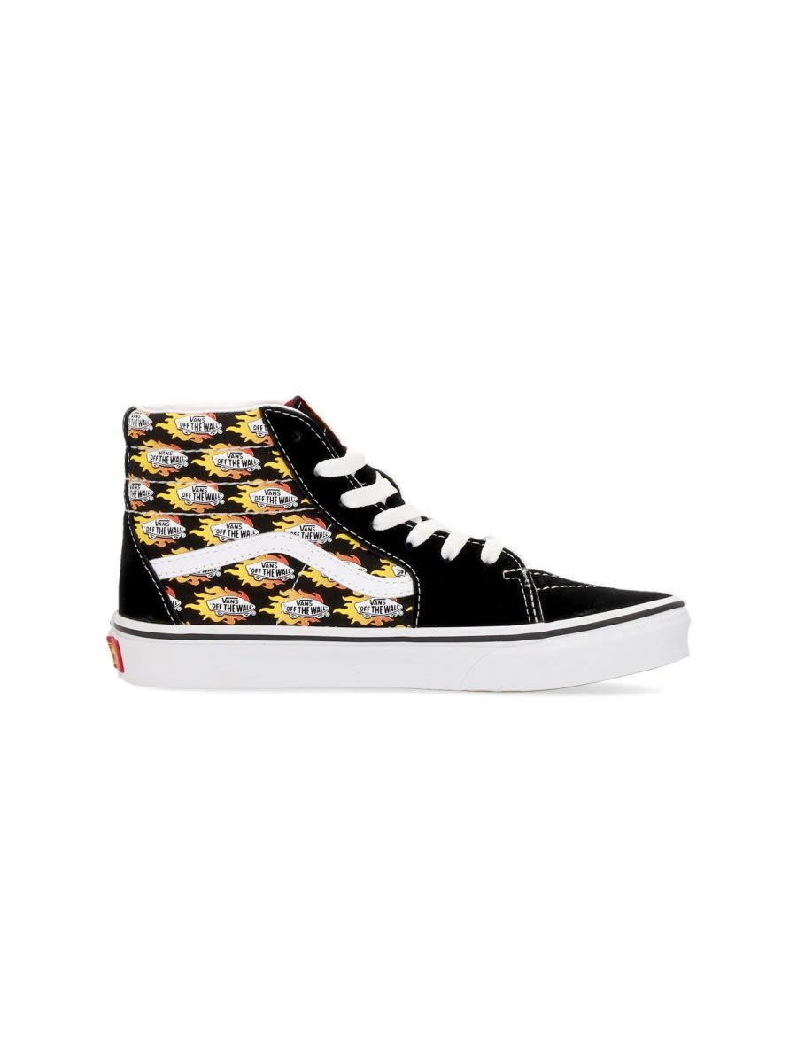 Vans Kids' Flame Logo Repeat Sneaker In Black