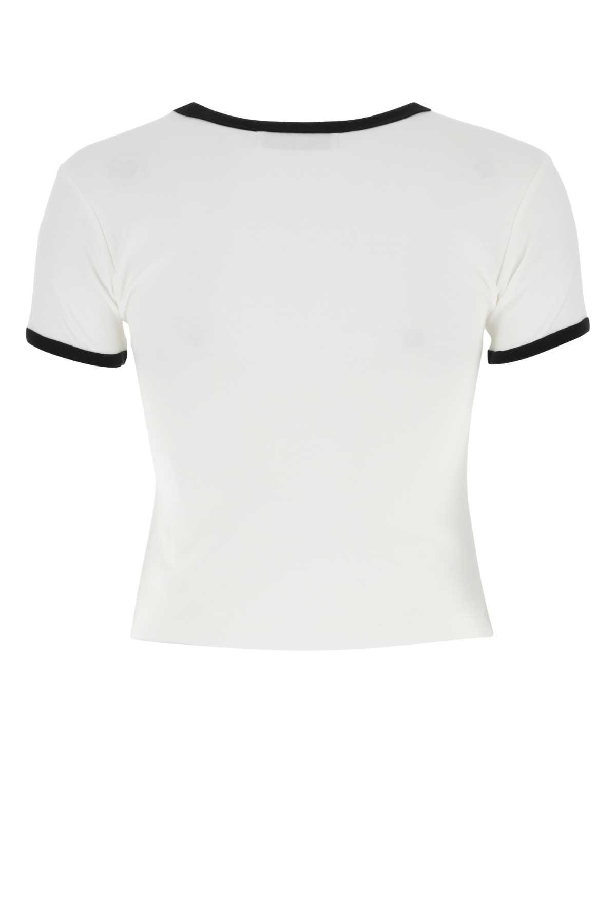 Ambush White Cotton T-shirt In Whiteblac