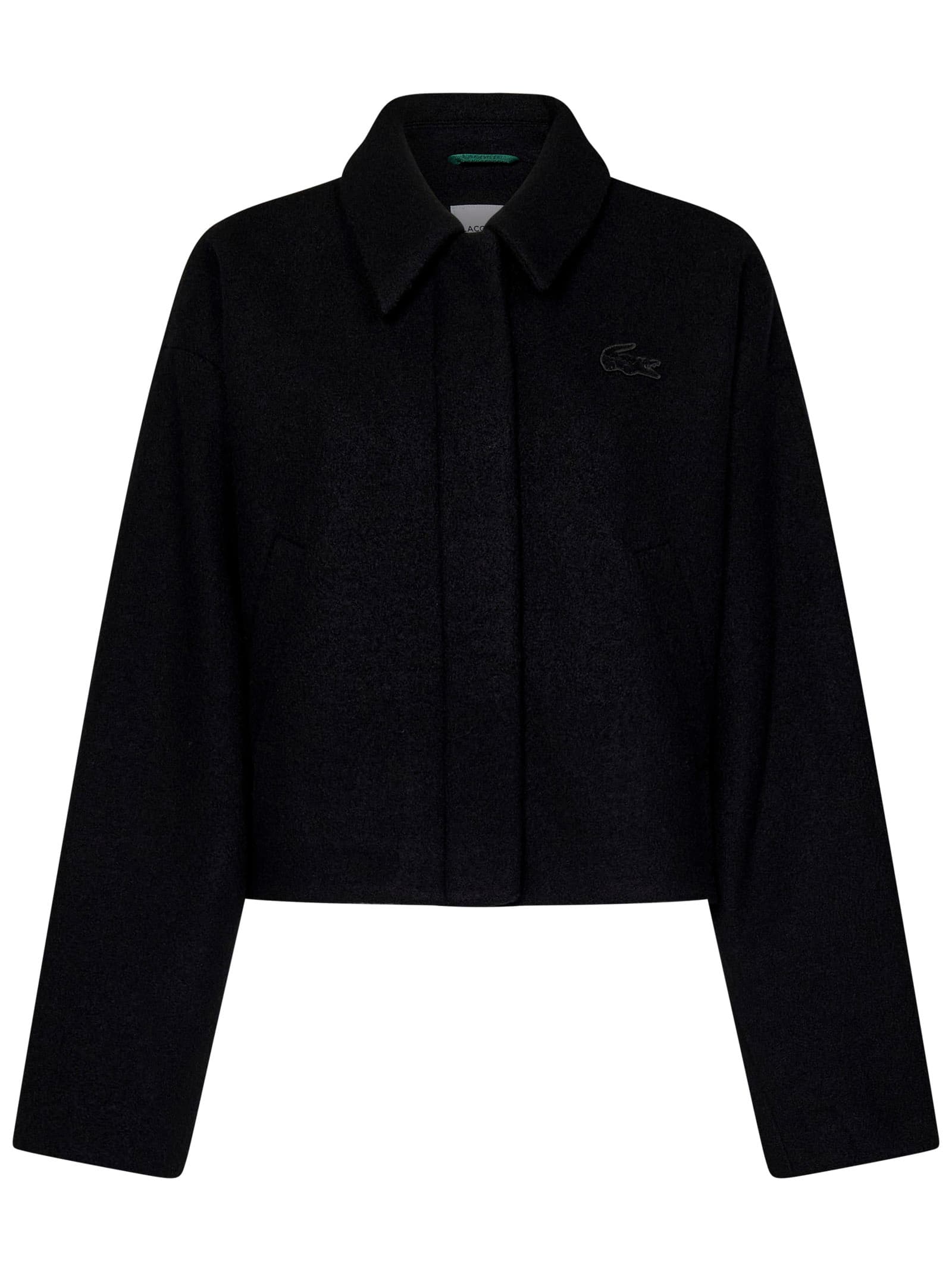 Shop Lacoste Jacket In Black