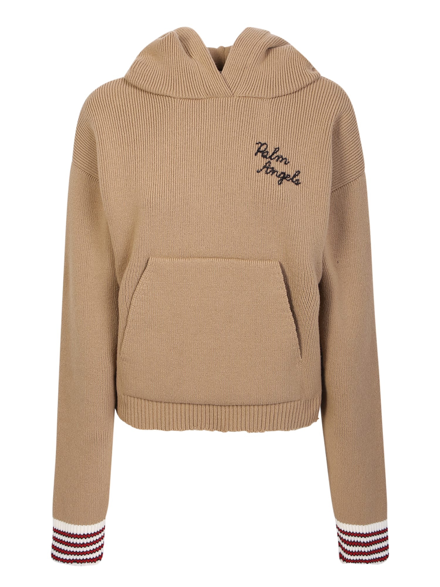 Palm Angels Brown/black Hooded Sweatshirt