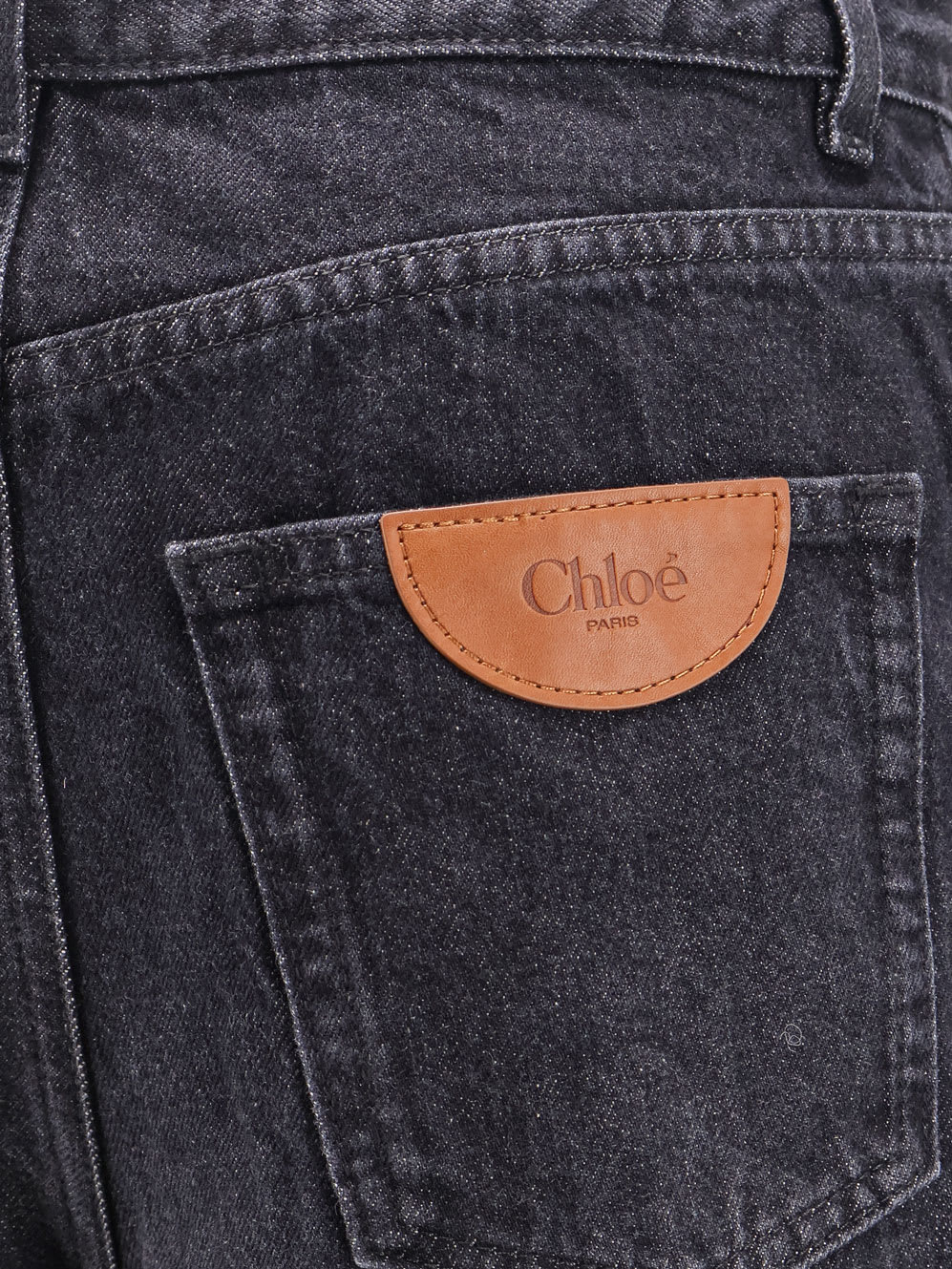 Chloé Jeans With Iconic Leather Logo Tag In Blue