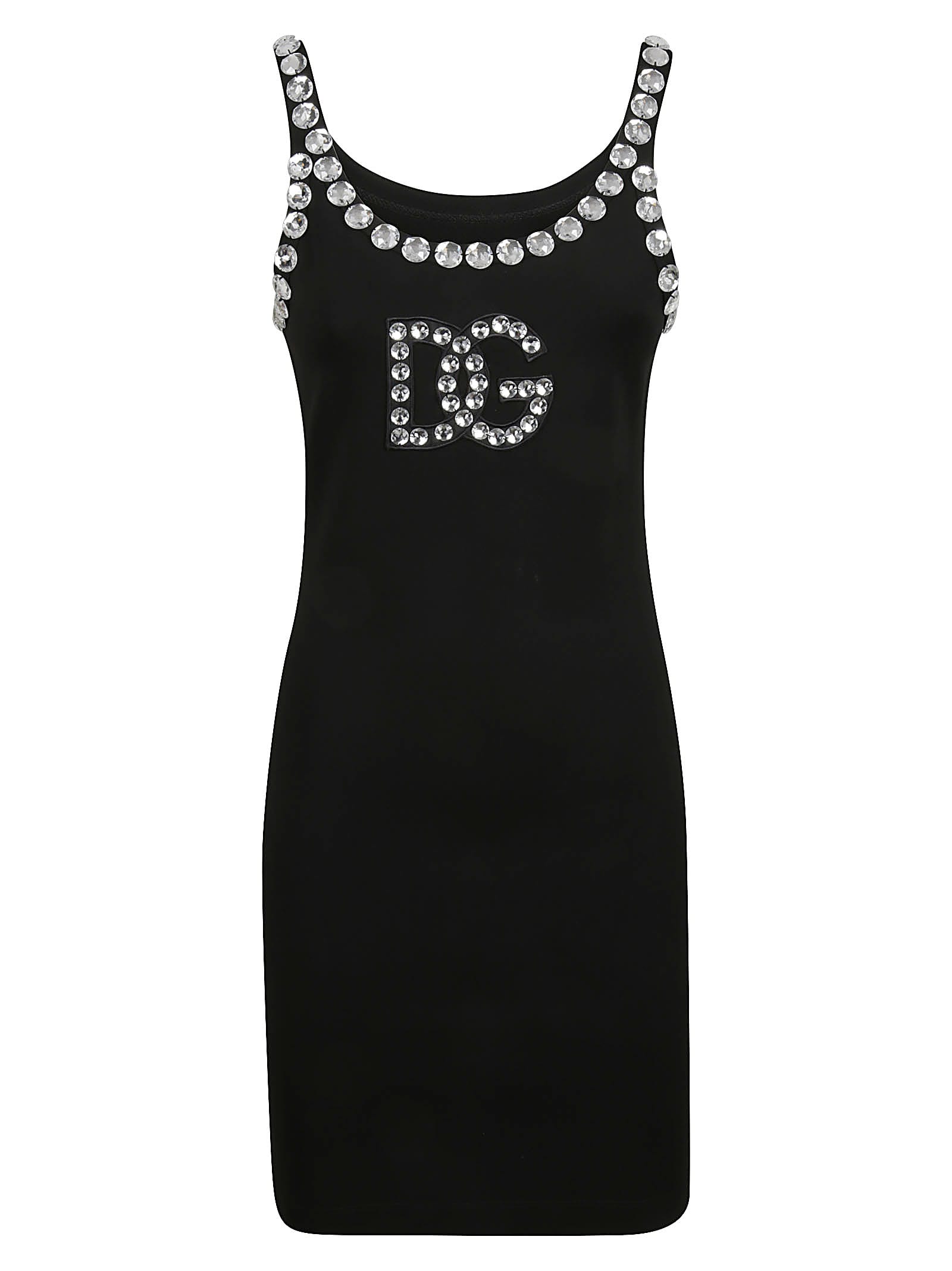 Dolce & Gabbana Logo Studded Dress