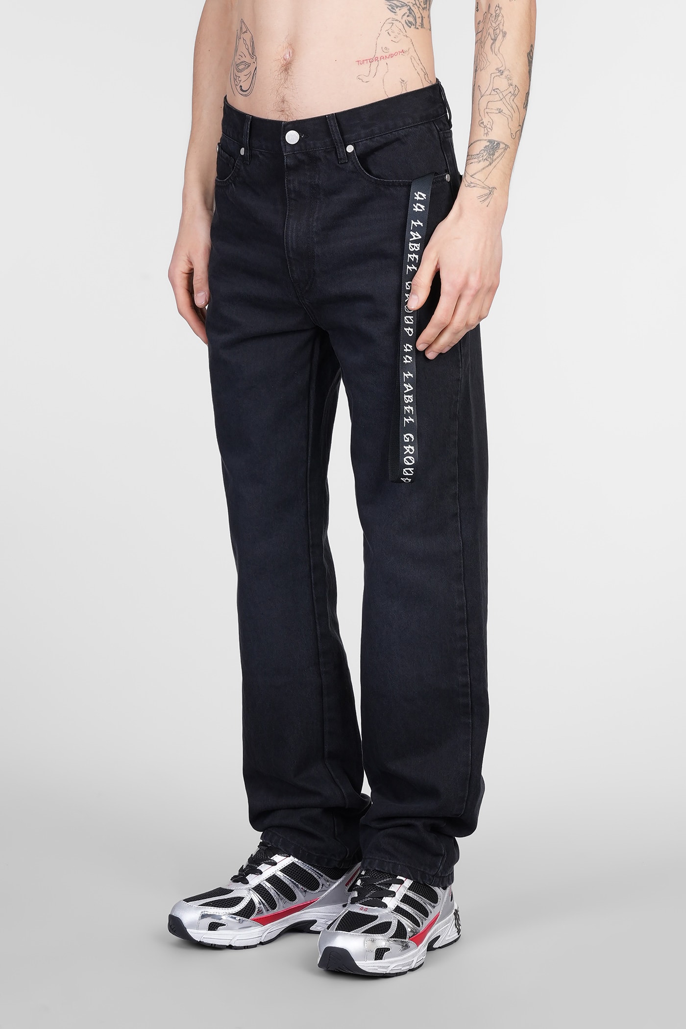 44 Label Group Francisco Jeans In Black Cotton In Black