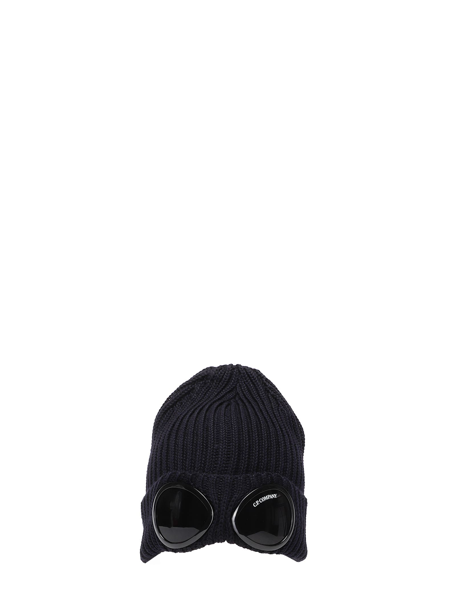 C.p. Company Accessories Knit Cap In Extrafine Merino Wool In Black