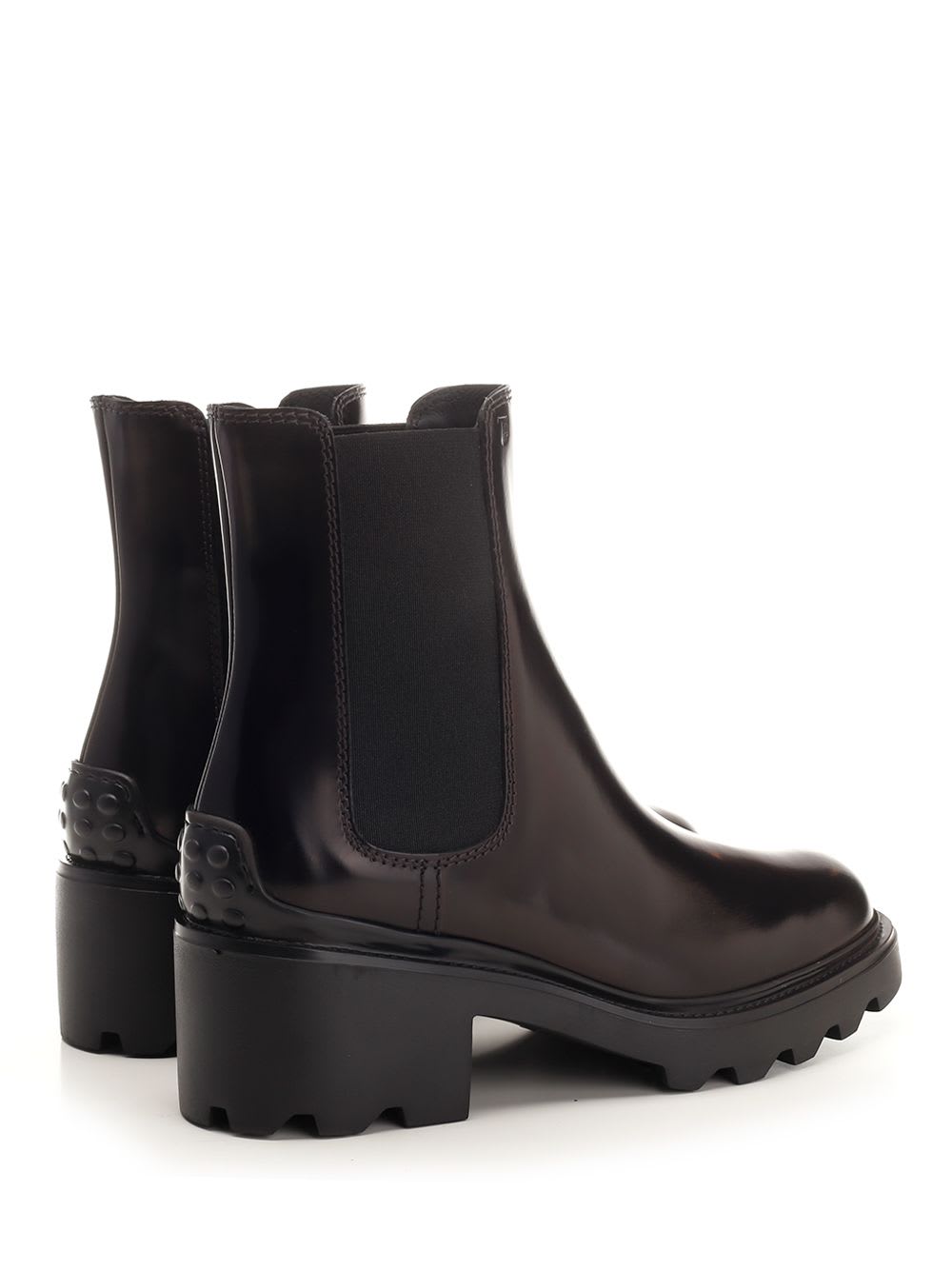 Shop Tod's Patent Leather Ankle Boot In Black