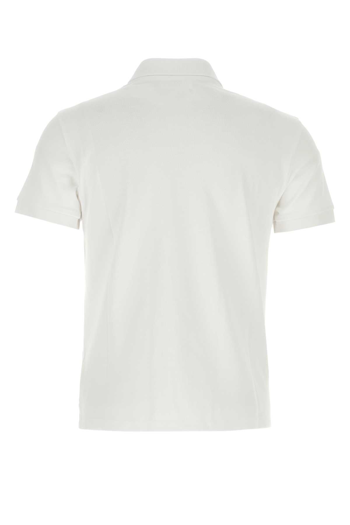 Ami Alexandre Mattiussi Ami Paris Men Cotton Polo Shirt With Iconic Embroidery In White
