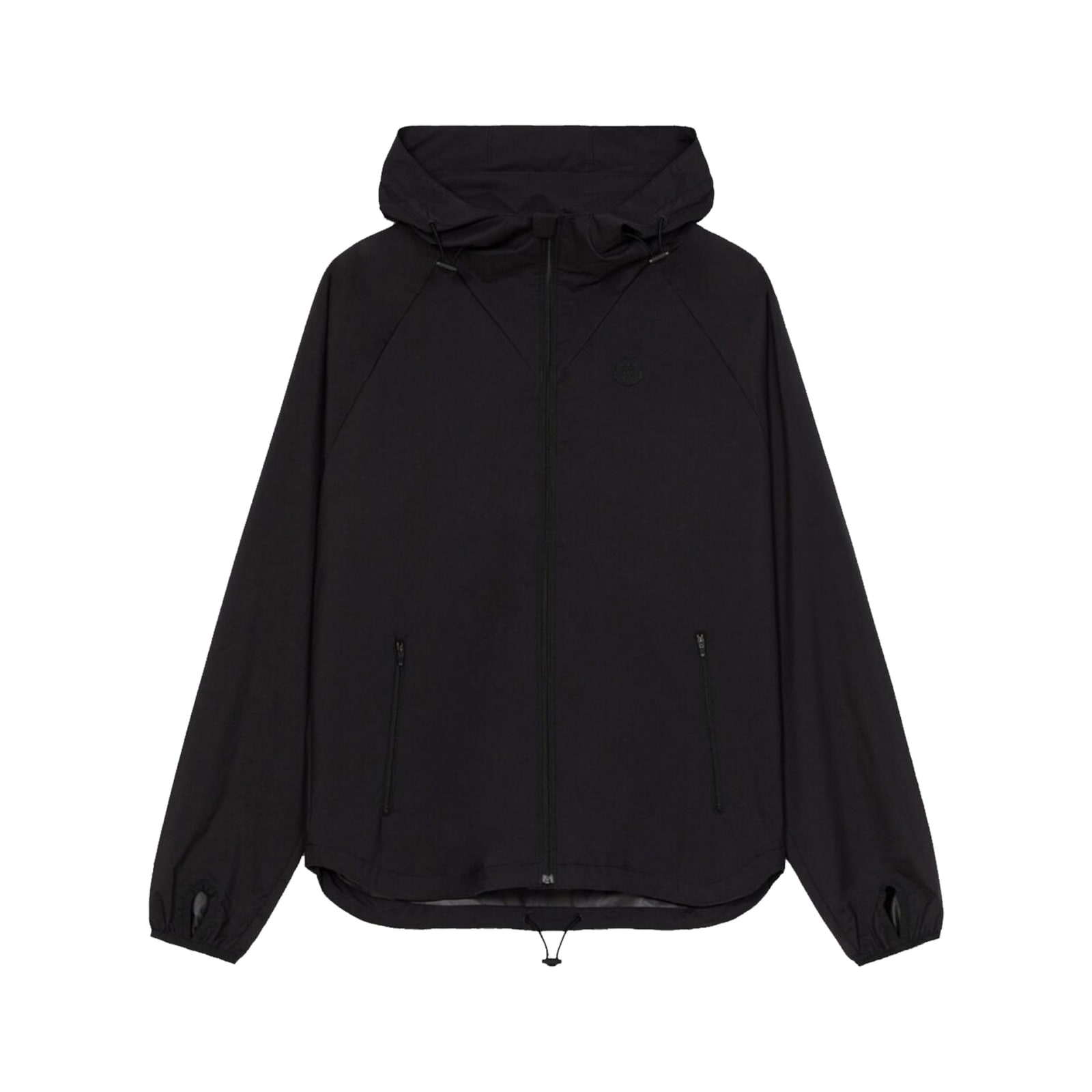 Shop Kenzo Hooded Windbreaker In Black