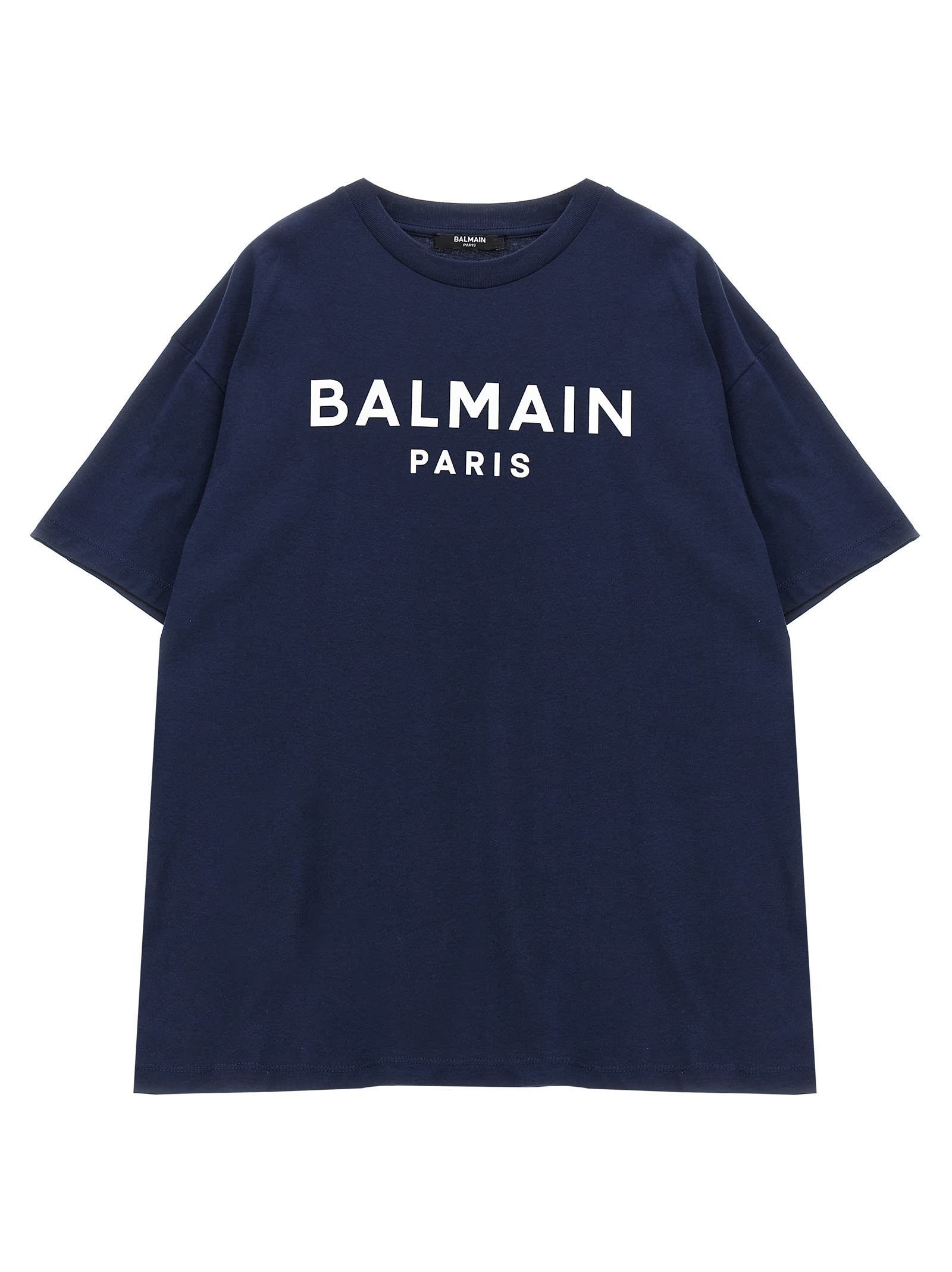 Balmain Kids' Logo T-shirt In Air Force Blue