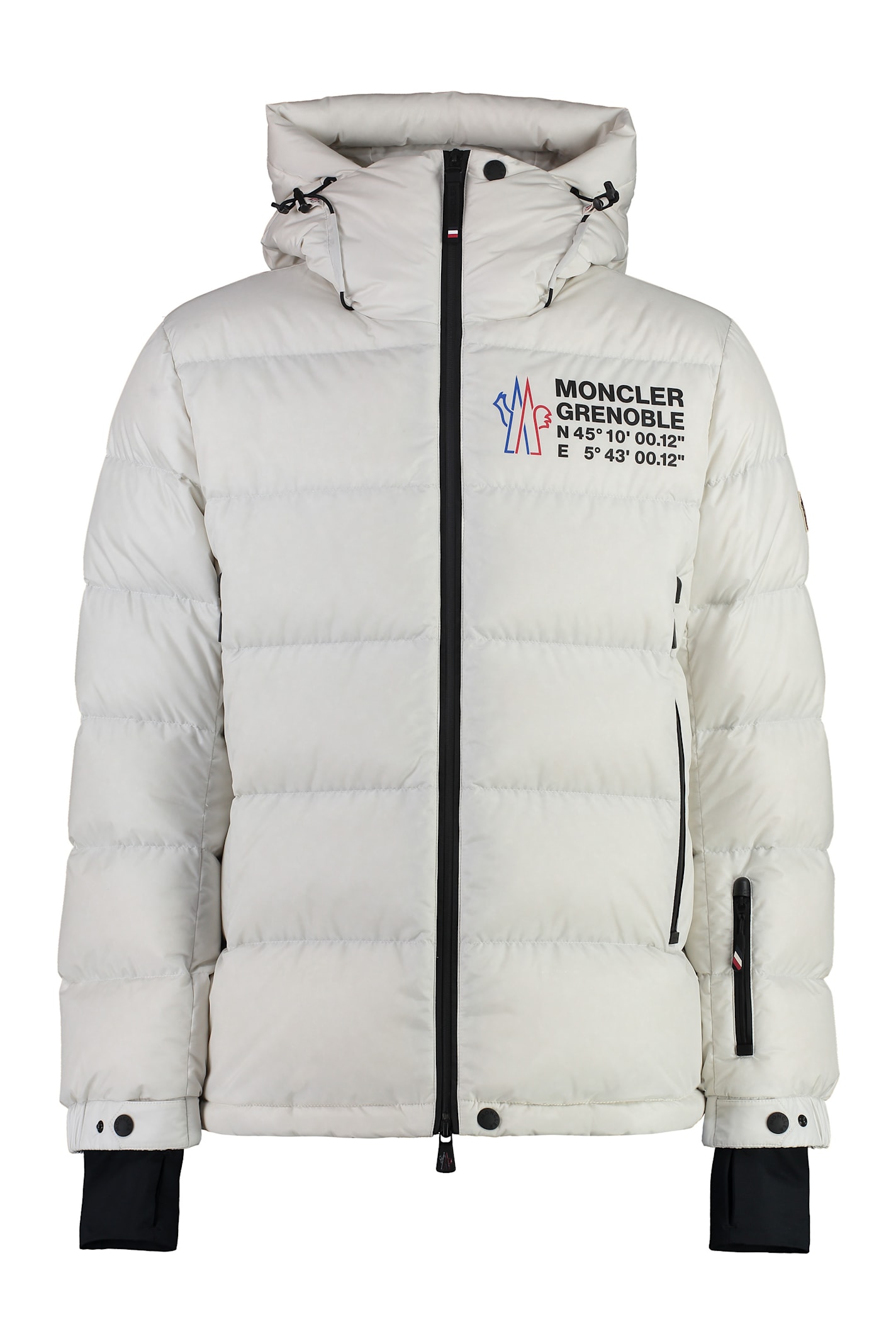 Shop Moncler Isorno Short Down Jacket In White