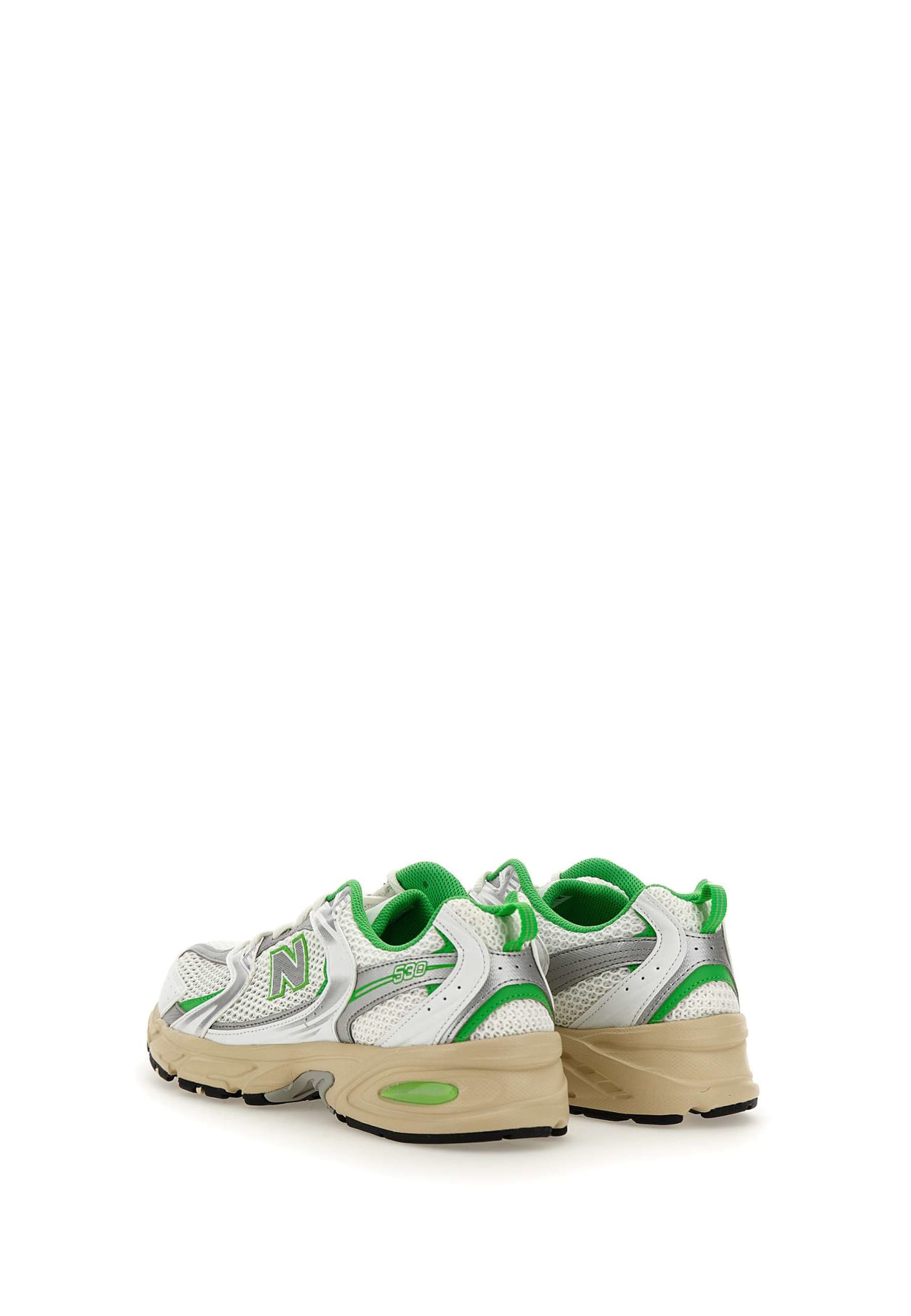 Shop New Balance Mr530 Sneakers In White/green