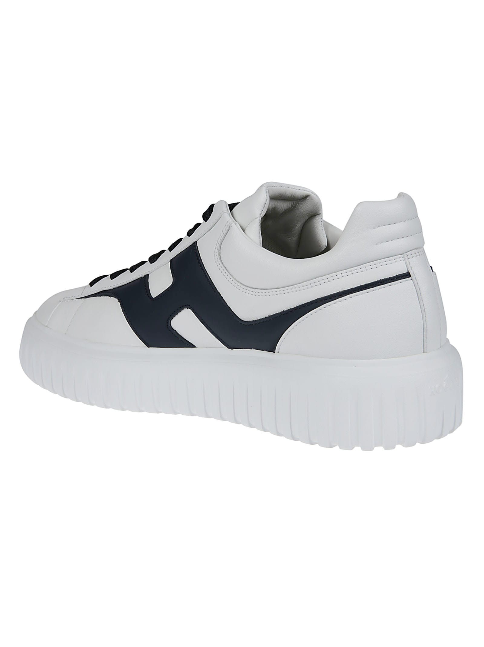 Shop Hogan H-stripes Sneakers In Bianco/blu