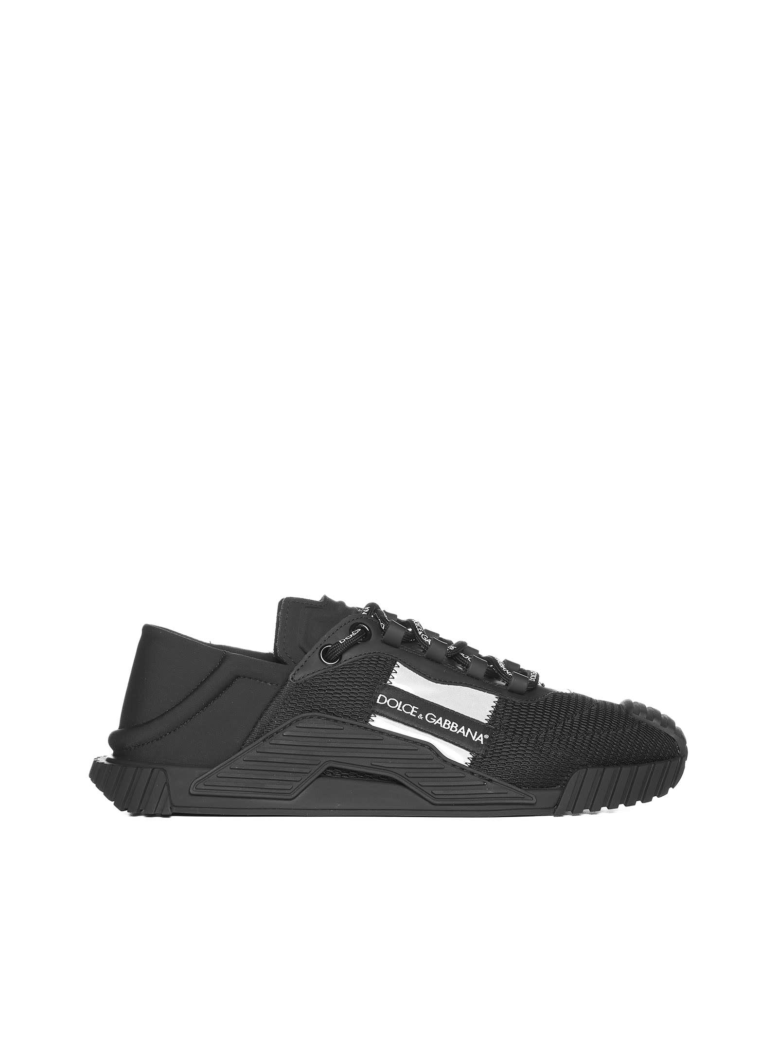 Shop Dolce & Gabbana Nylon Blend Ns1 Sneakers In Black