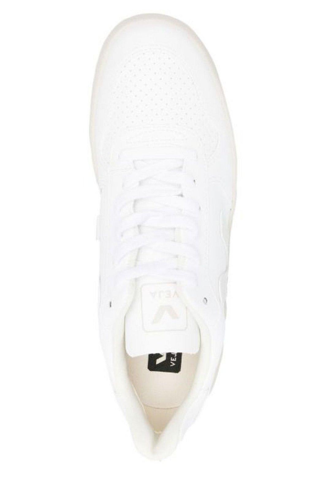 Veja V-10 Lace-up Sneakers In Full White