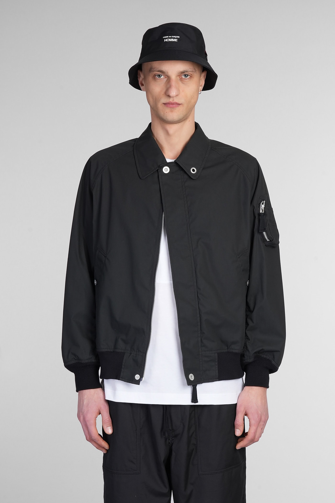 Comme Des Garçons Homme Deux Bomberjacke Aus Baumwolle In Black