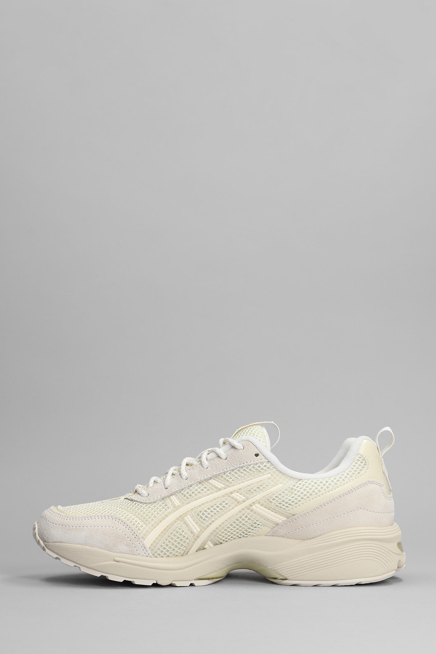 Shop Asics Gel-1090v2 Sneakers In Beige Suede And Fabric