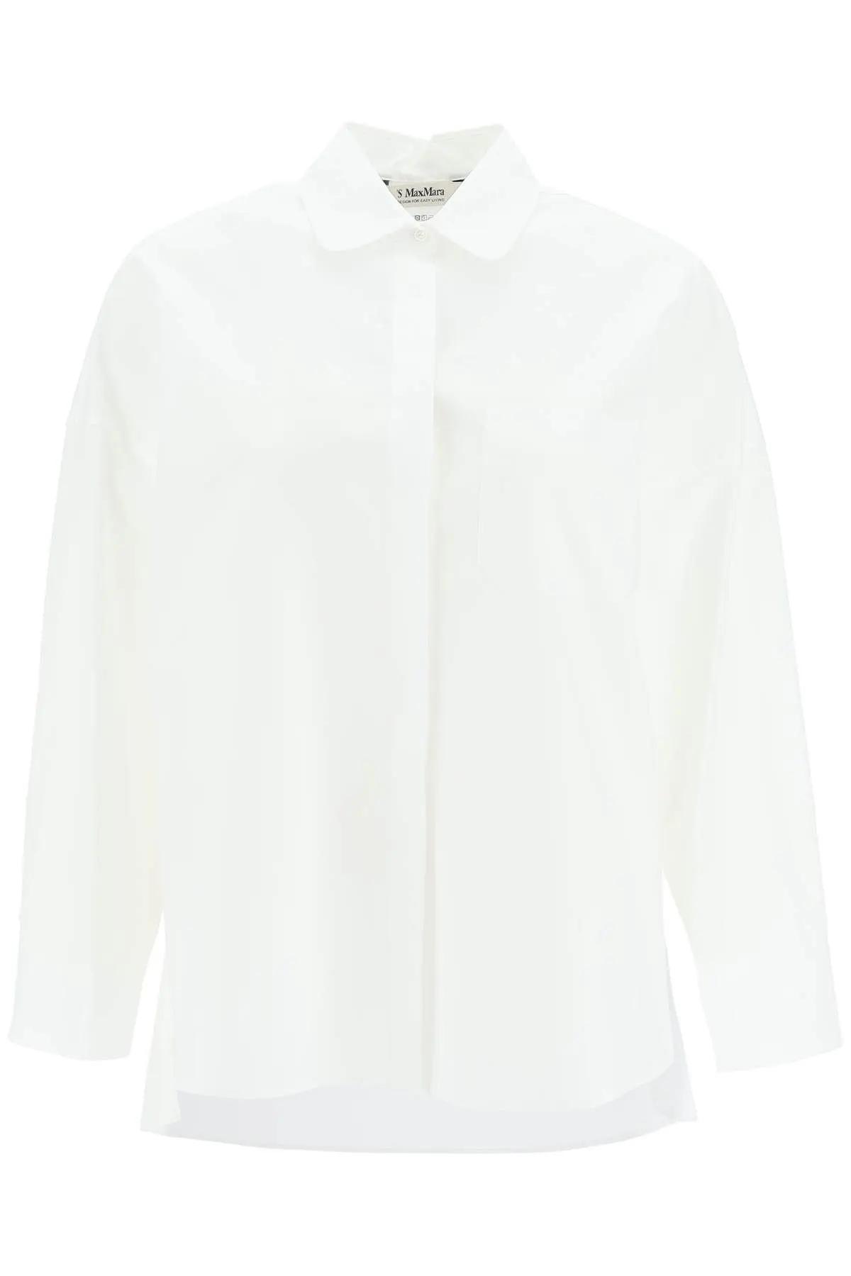 Shop 's Max Mara Mina Cotton Poplin Shirt In Grey