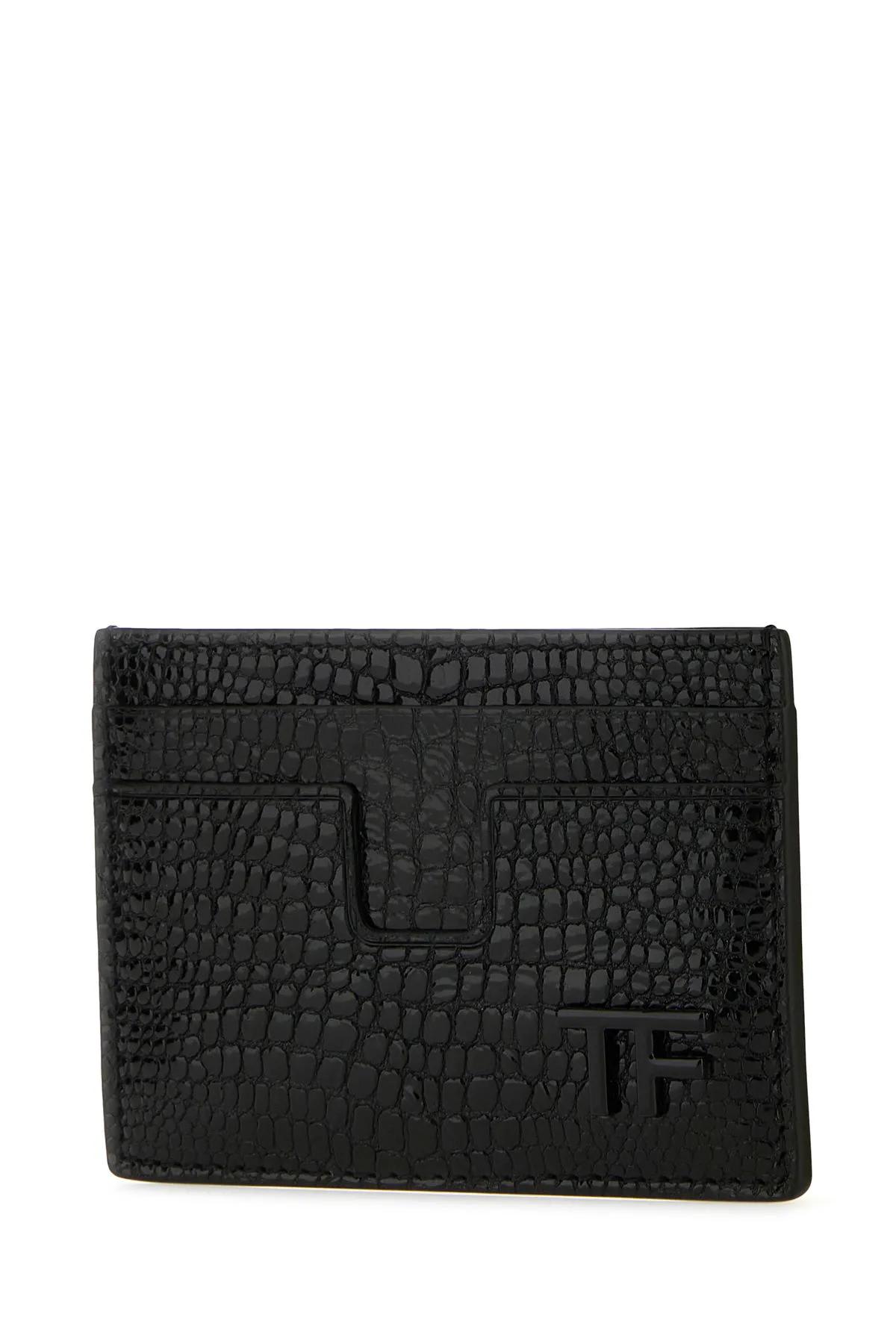 Shop Tom Ford Black Leather Card Holder