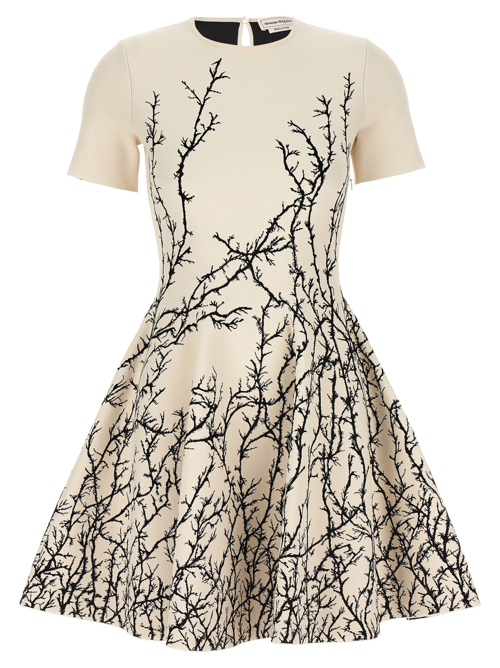 Shop Alexander Mcqueen Thorn Dress In Ivory