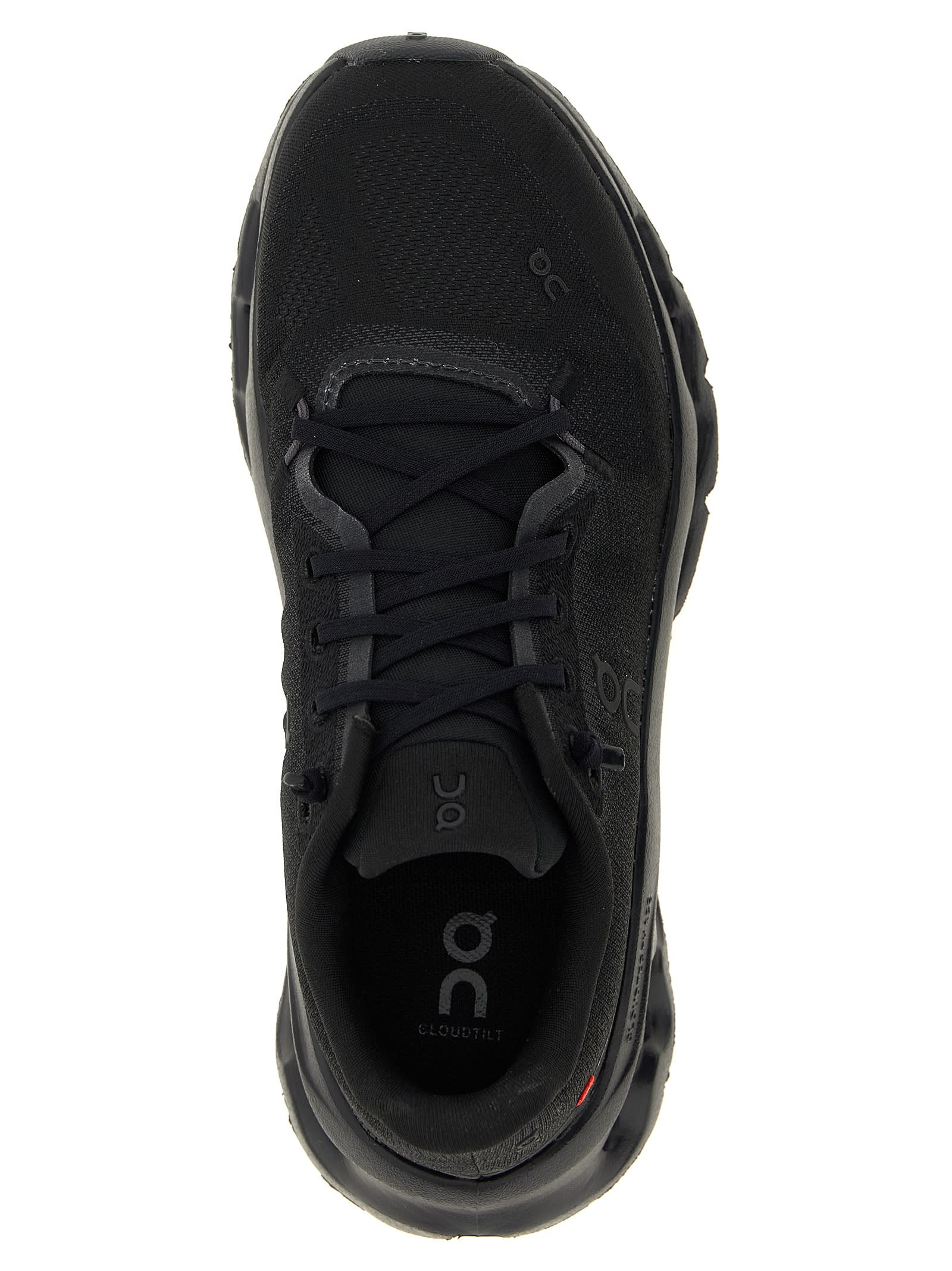 On Low Top Sneakers With Mesh Upper And Rubber Outsole In Black