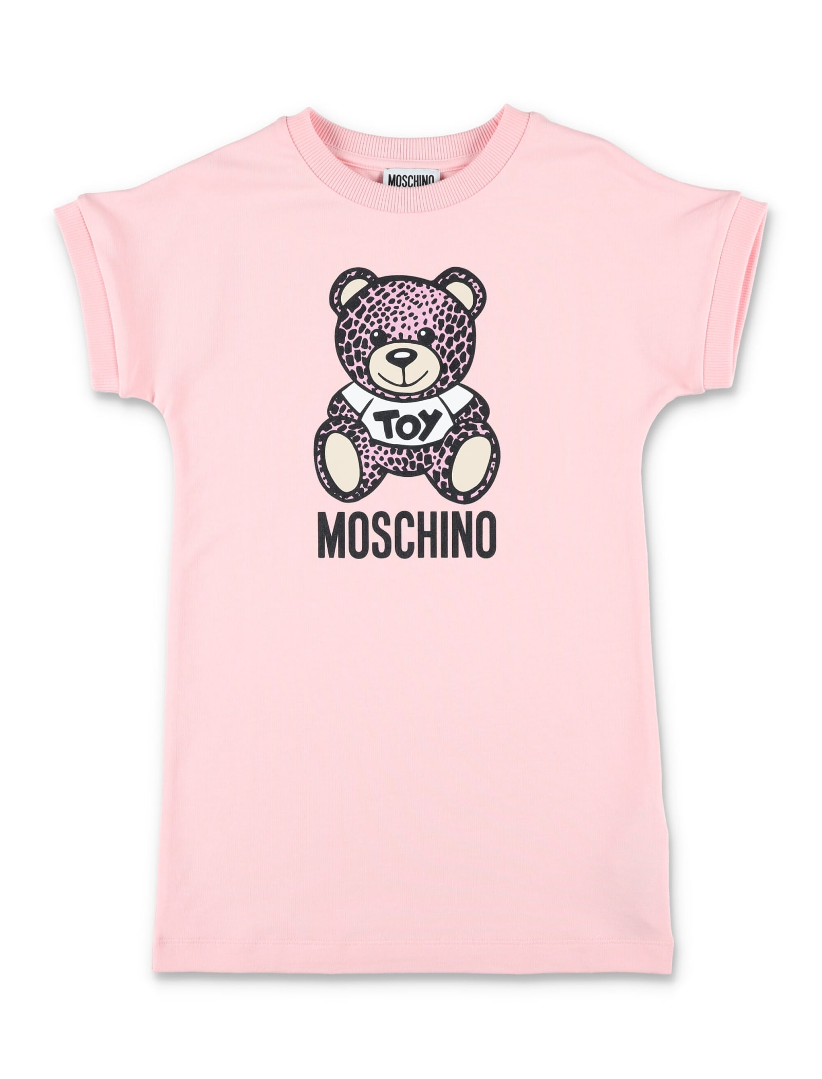 Shop Moschino Dress Bear In Sugar Rose