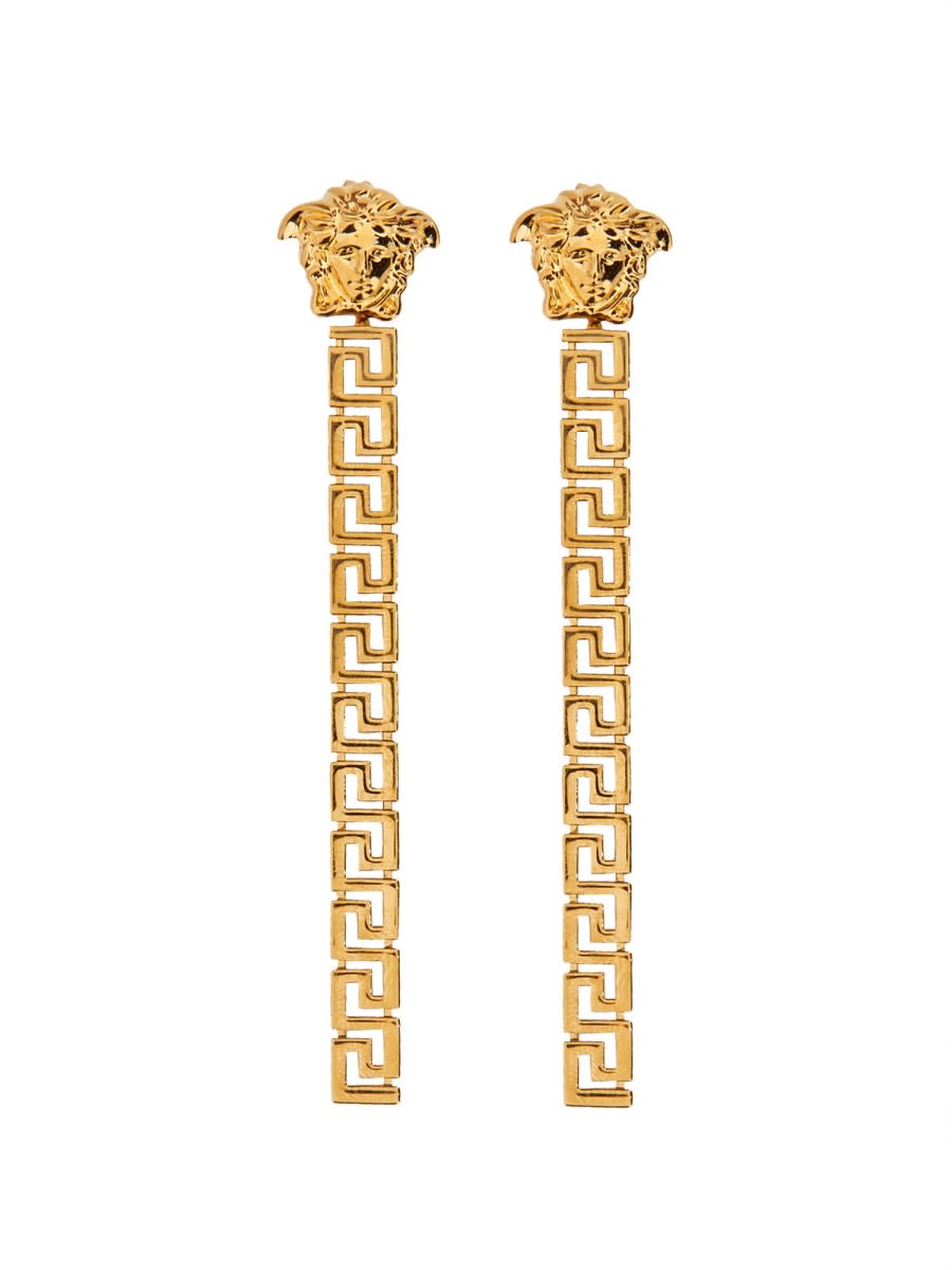 Shop Versace Earrings Pendants The Greek Jellyfish In Gold