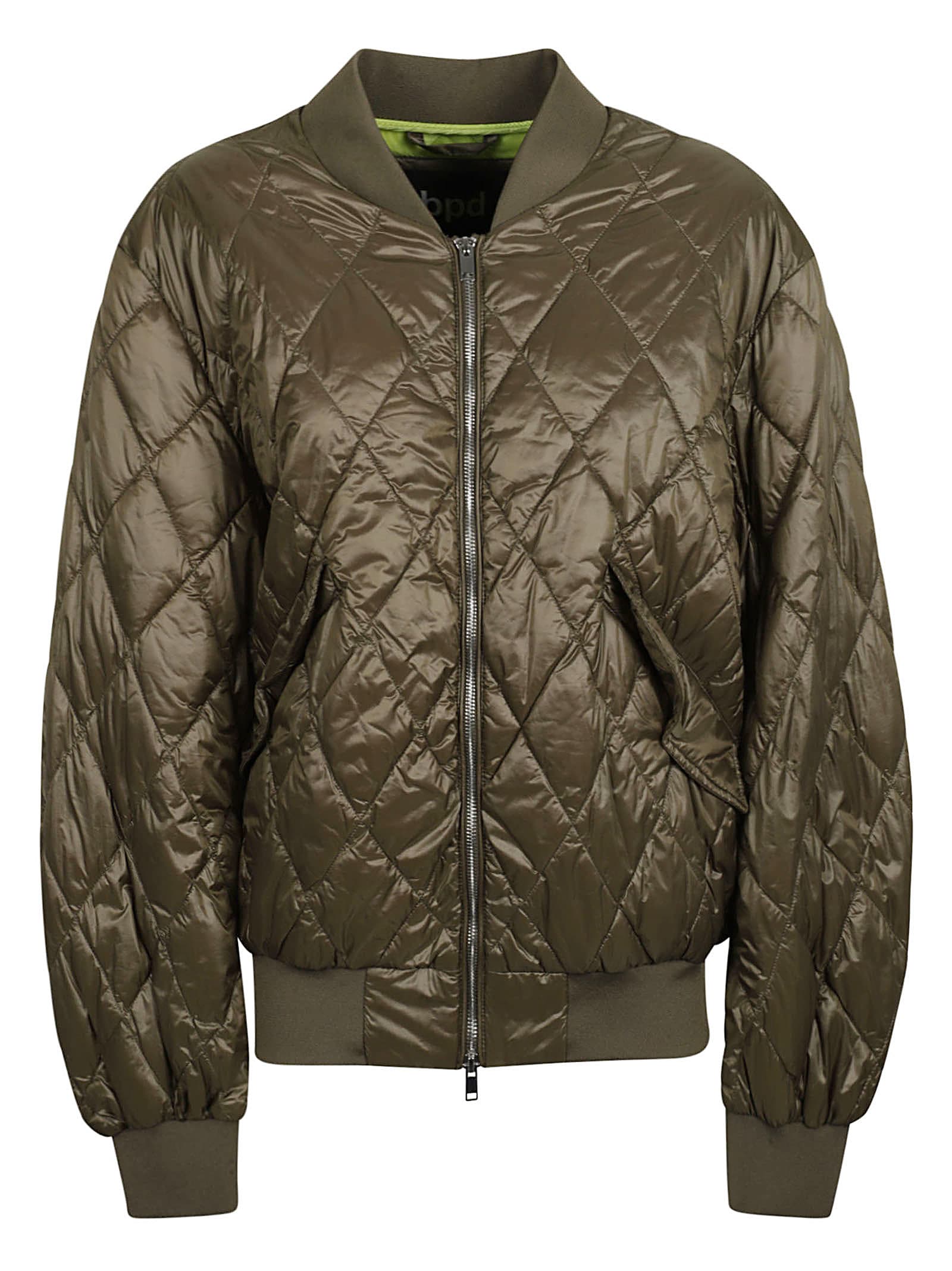 Bpd (Be Proud of this stress) Diamond Quilted Zipped Jacket