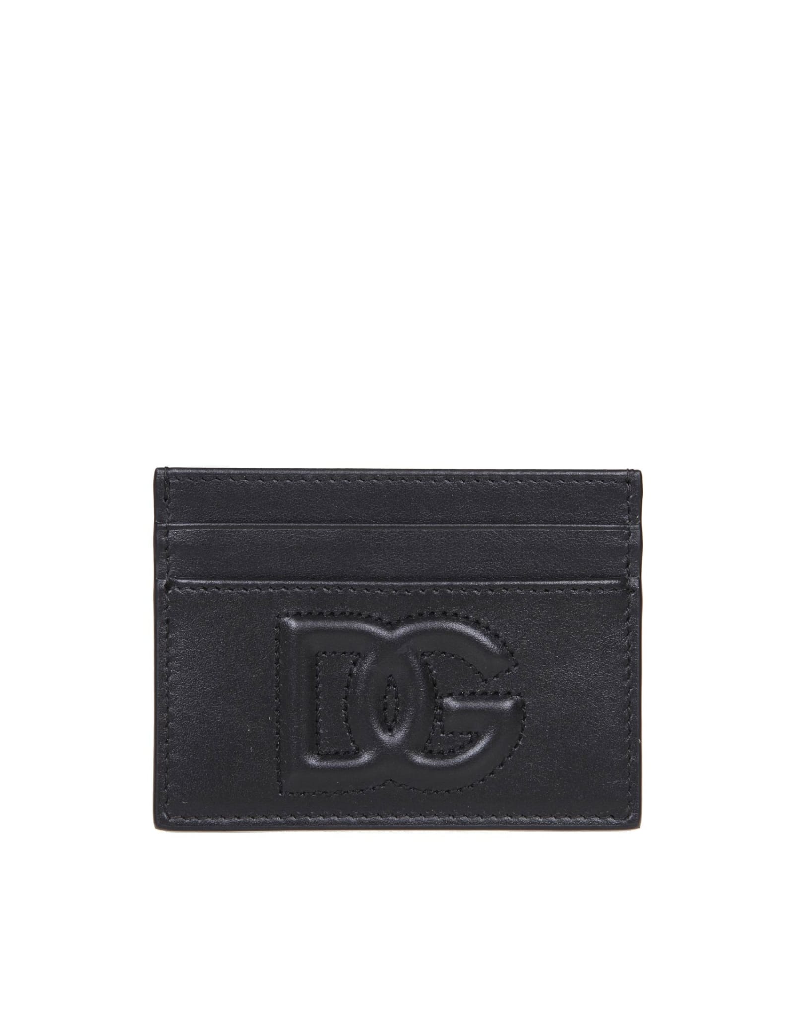 Dolce & Gabbana Leather Card Holder With Dg Logo