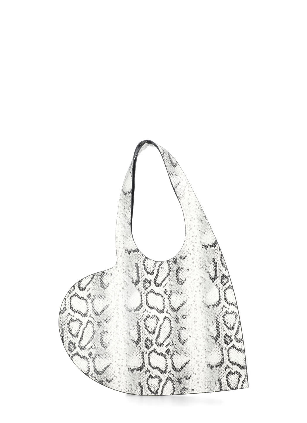 Snake Print Mini Heart Bag