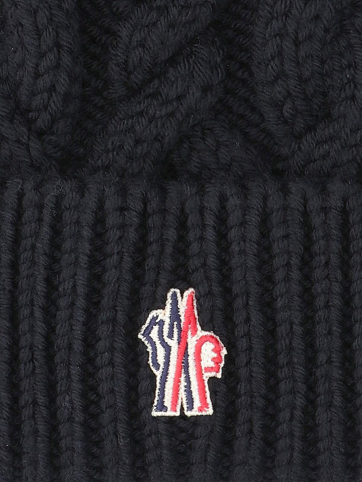 Shop Moncler Wool Logo Beanie