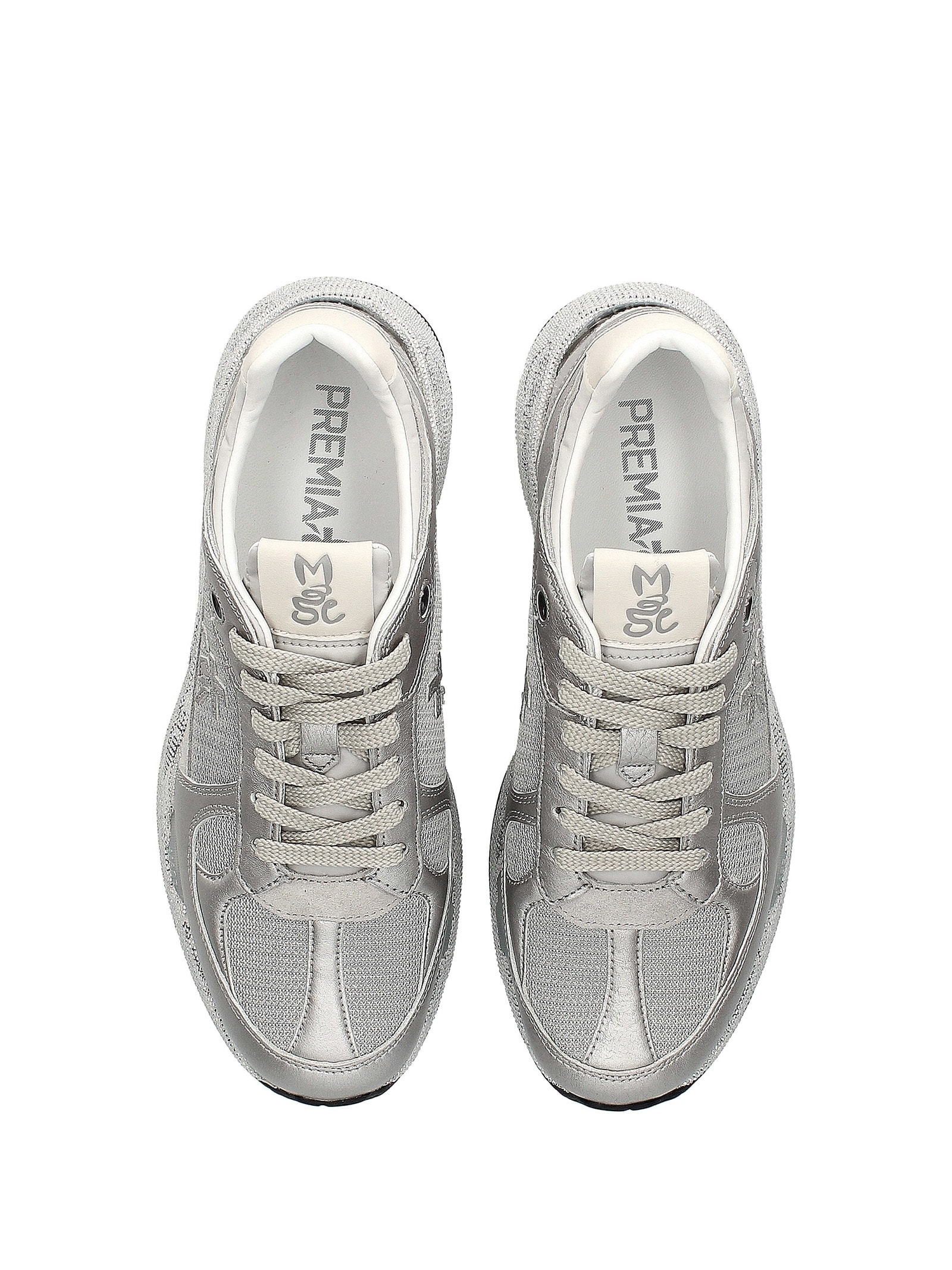 Shop White Premiata Sneaker Mase 7093 Silver In Argento