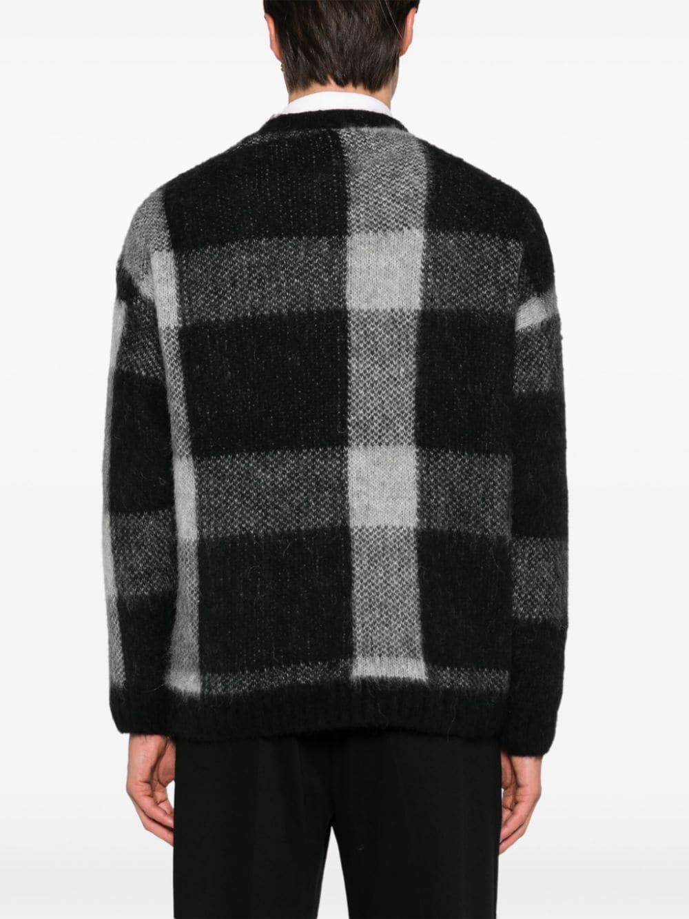 Shop Emporio Armani Sweater In Black Grey Square