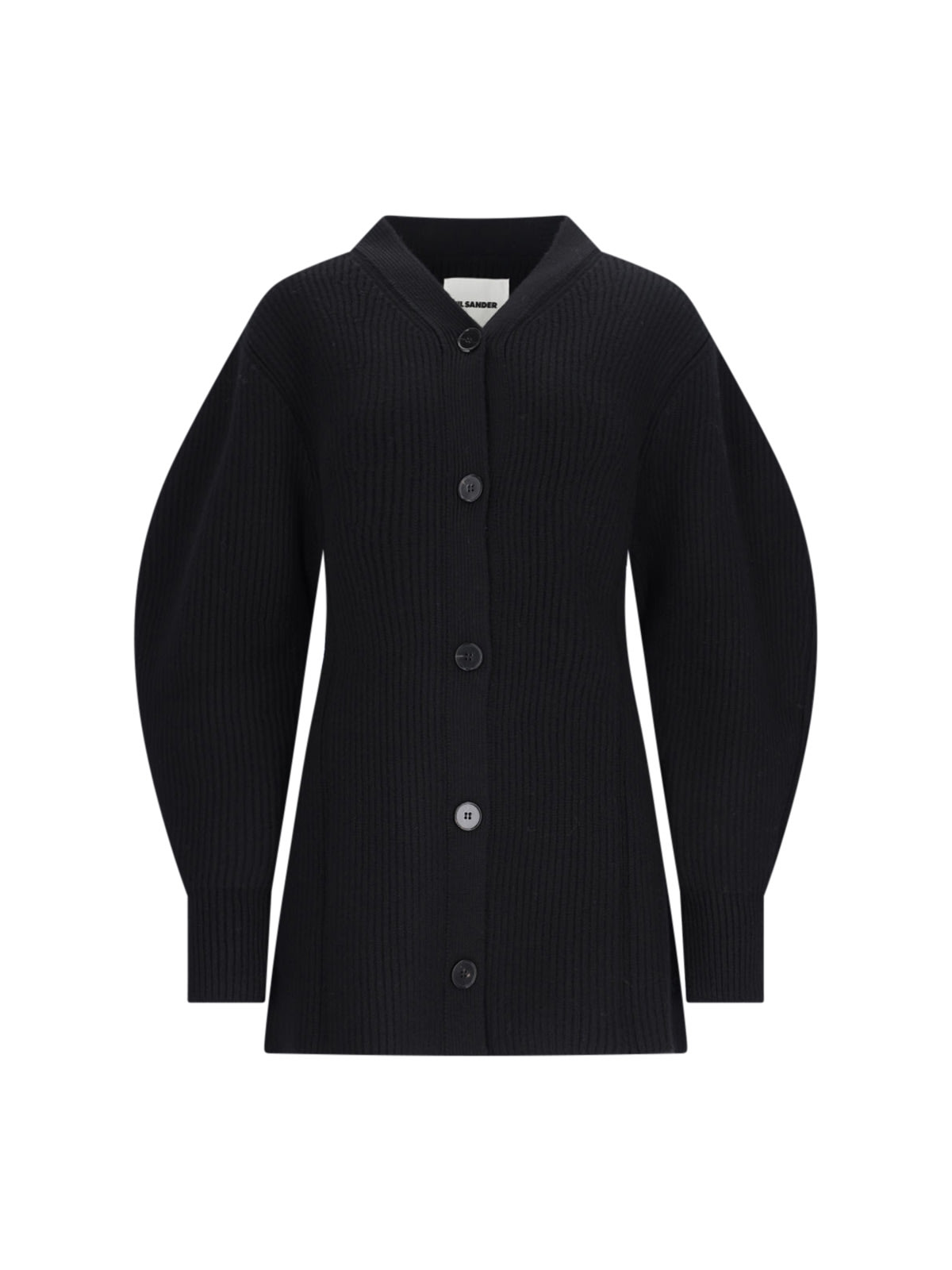 Shop Jil Sander Long Cardigan In Black