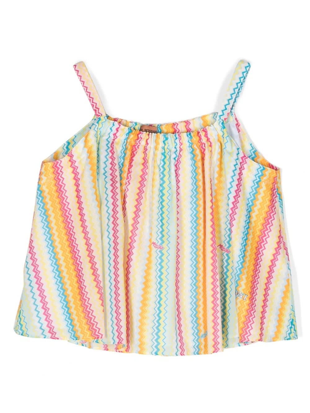Missoni Zigzag-print Sleeveless Top In Multicolore