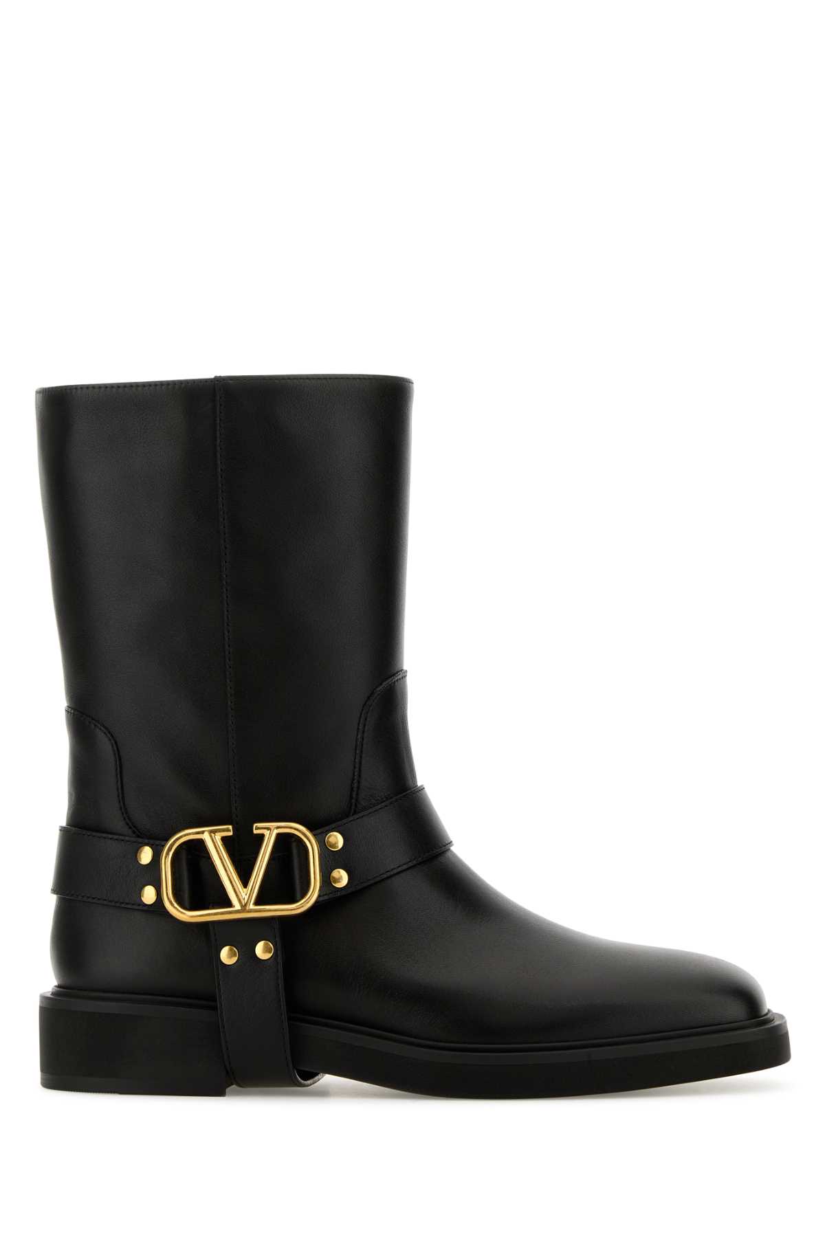 VALENTINO GARAVANI BLACK LEATHER BOOTS