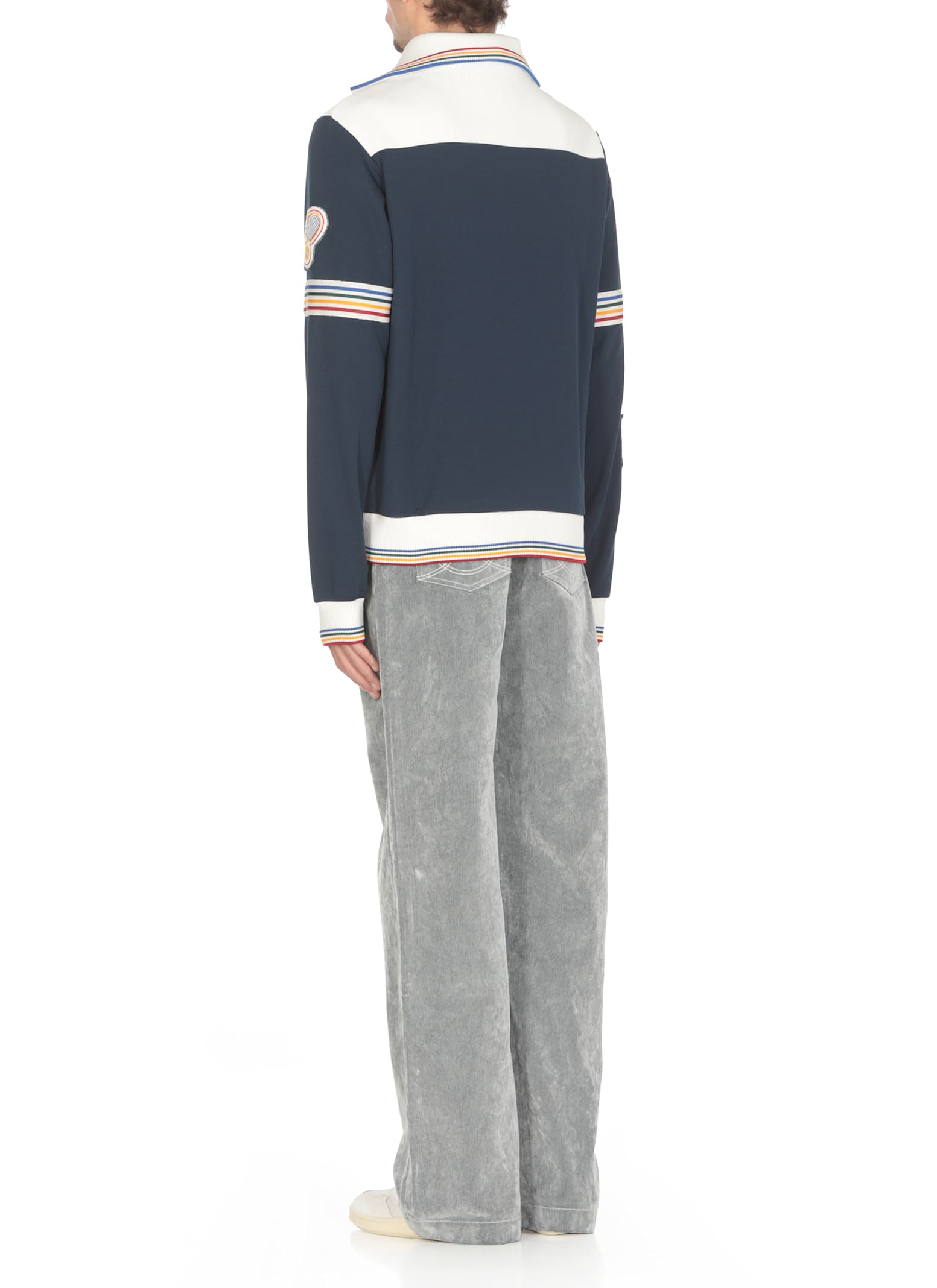 Shop Casablanca Varsity Sweatshirt In Blue