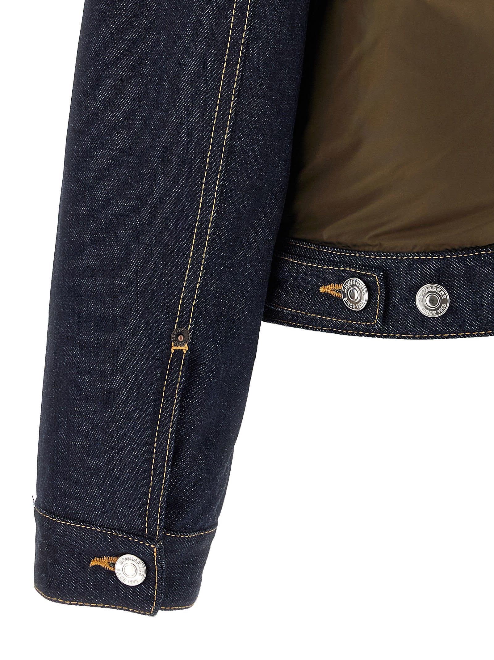 Dsquared2 Hybrid Puffer-jeans Puffer Jackets Multicolor In Blue