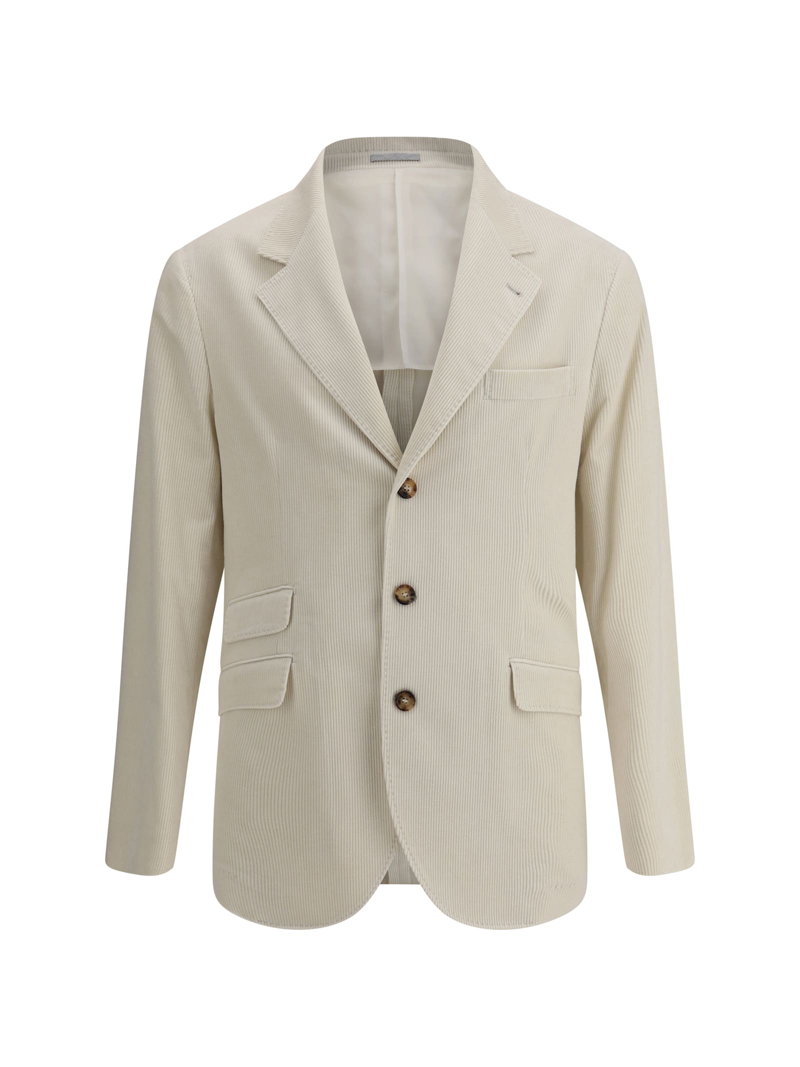 Brunello Cucinelli Velvet Blazer Jacket In Neutral