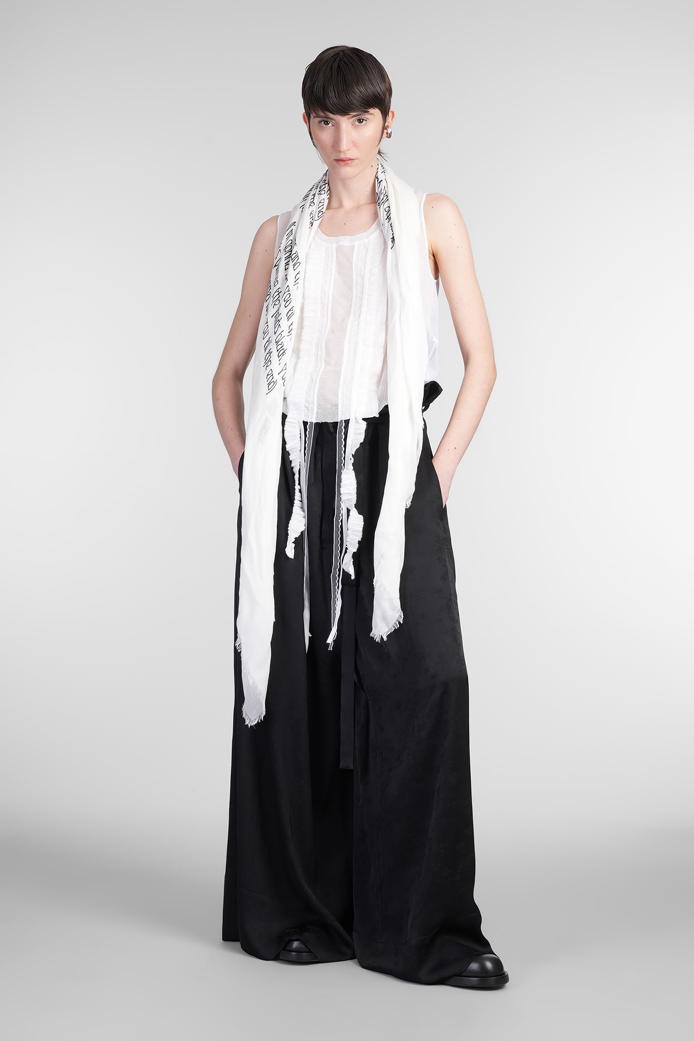 Ann Demeulemeester Lotta Topwear In White Cotton In White