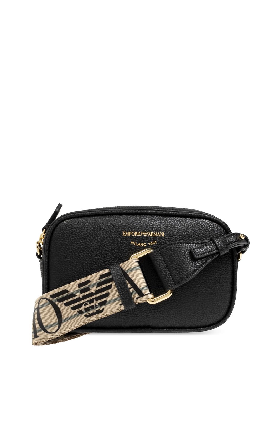 Shop Emporio Armani Shoulder Bag In Black / Silver