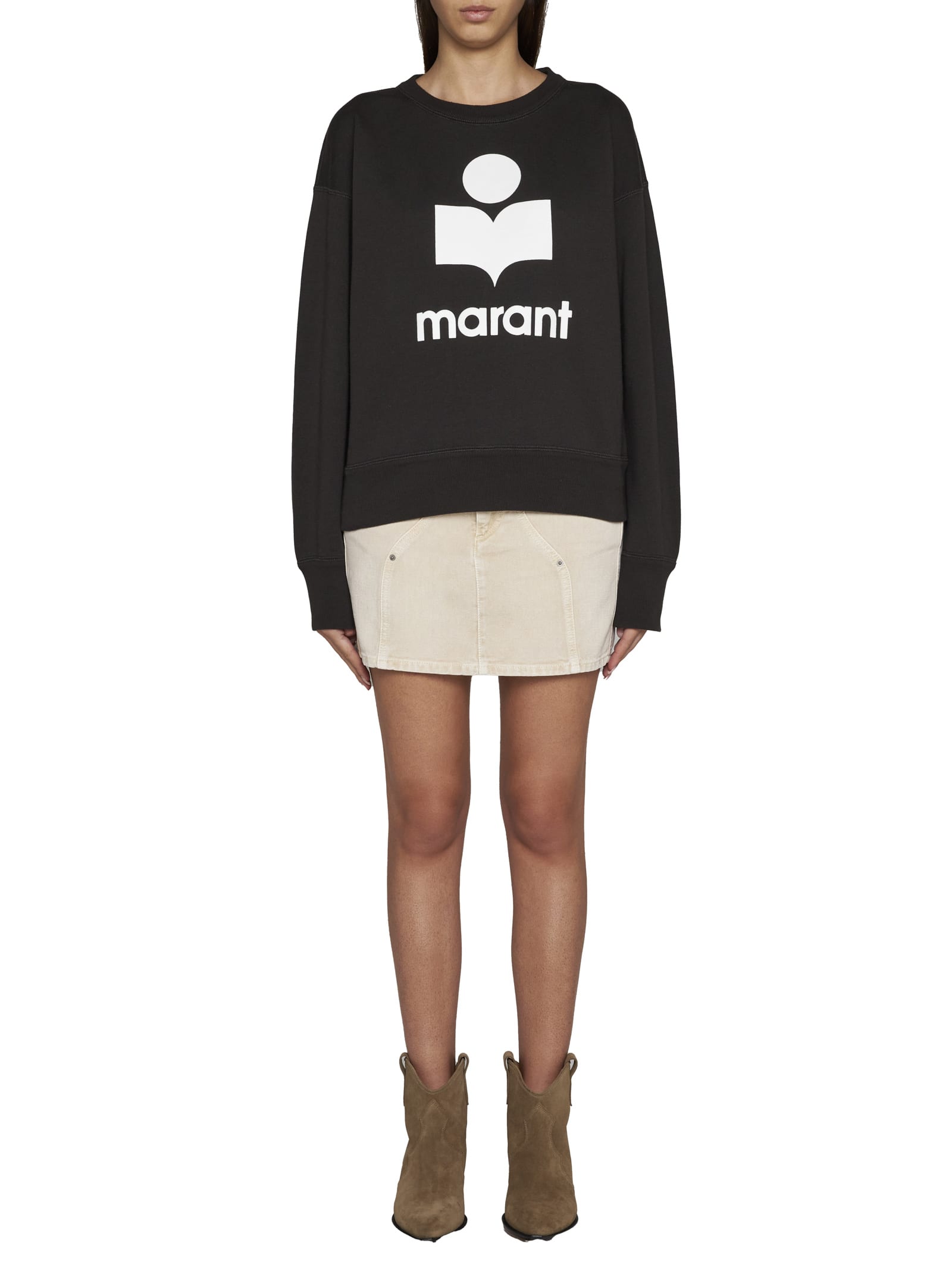 Shop Marant Etoile Skirt In Beige
