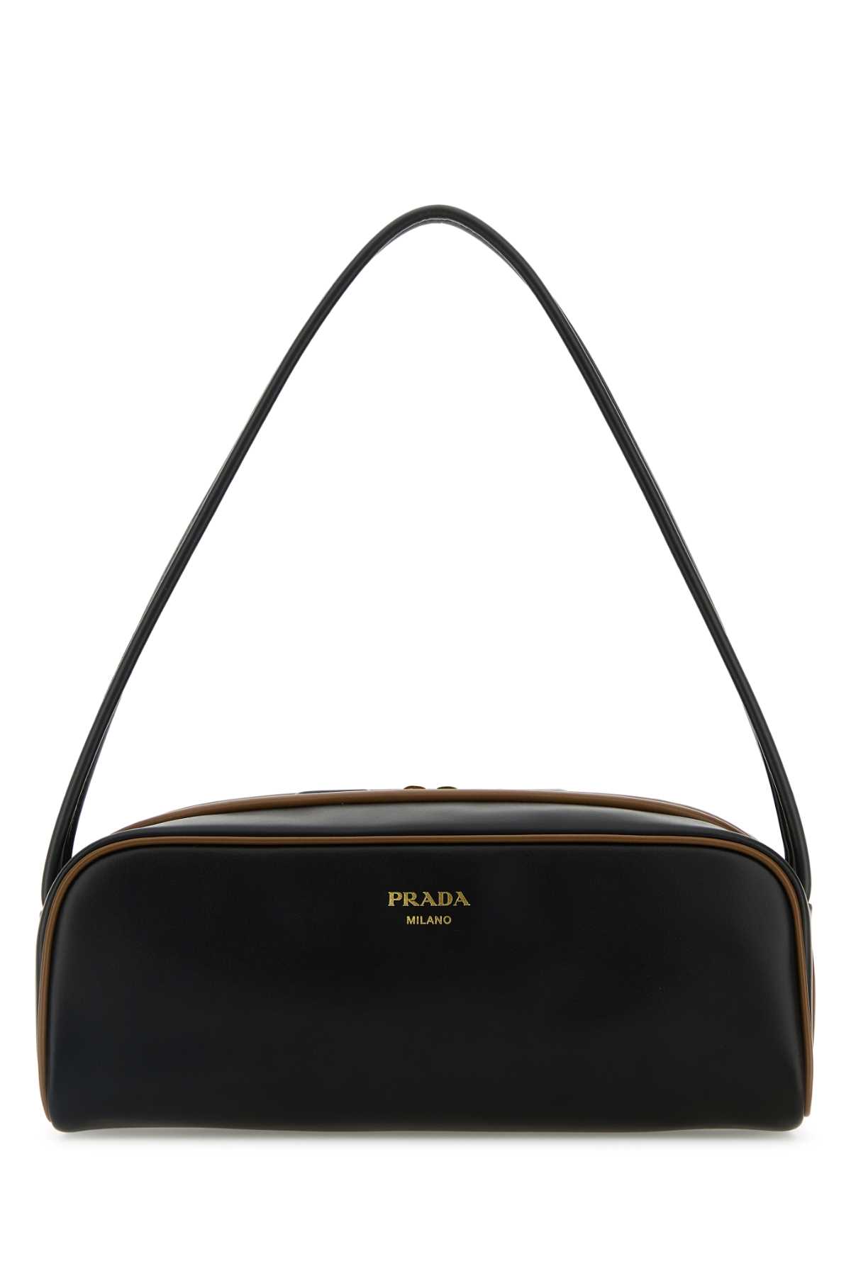 Prada Women Black Leather Shoulder Bag
