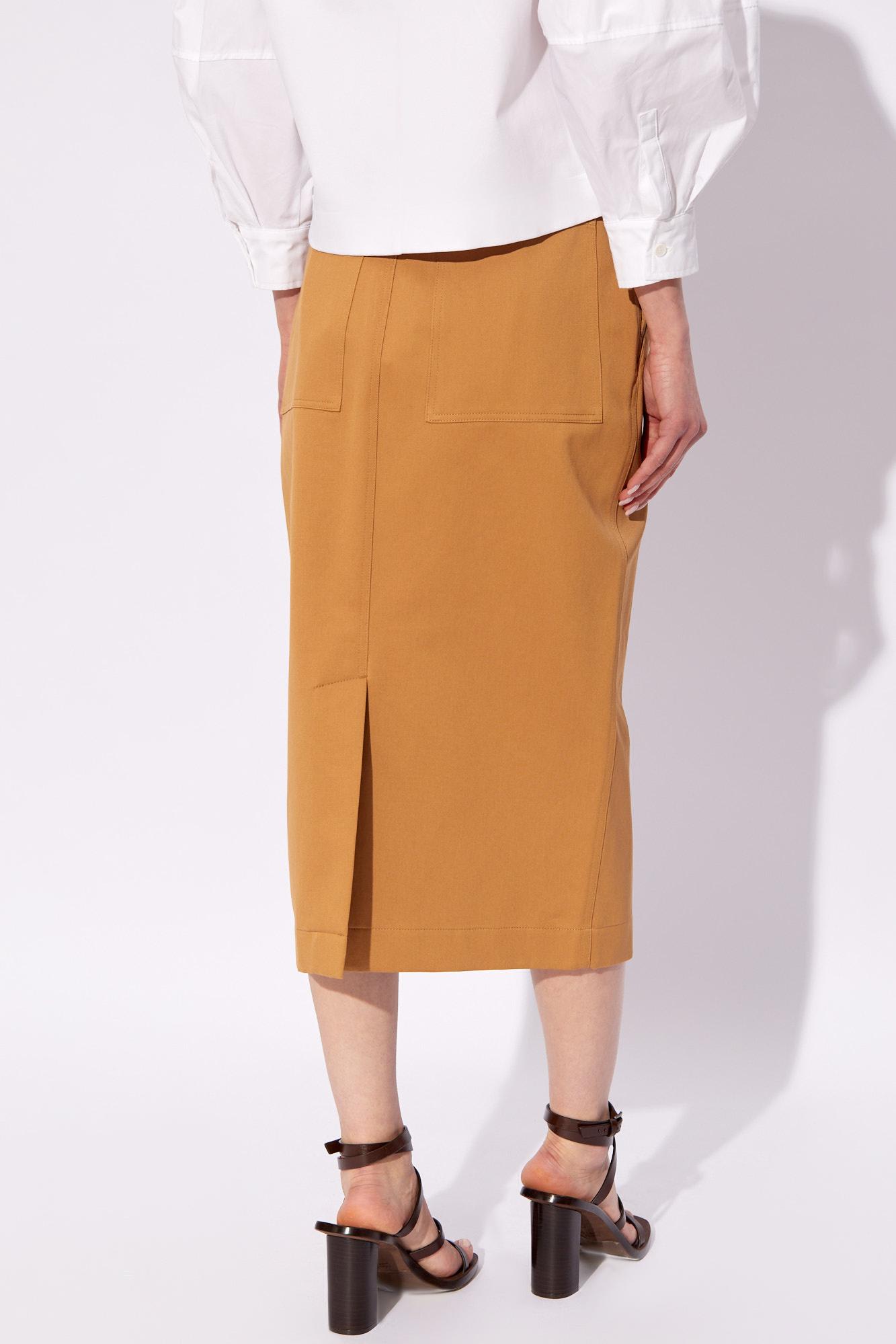 Shop Max Mara Skirt Cresta In Cammello