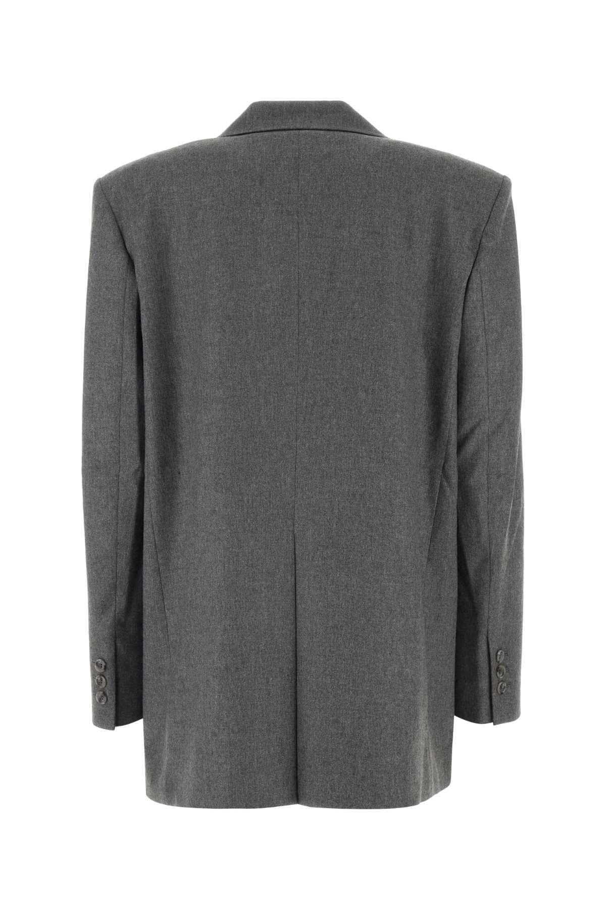 Shop The Andamane Melange Grey Stretch Viscose Blend Guia Oversize Blazer In Greymelange