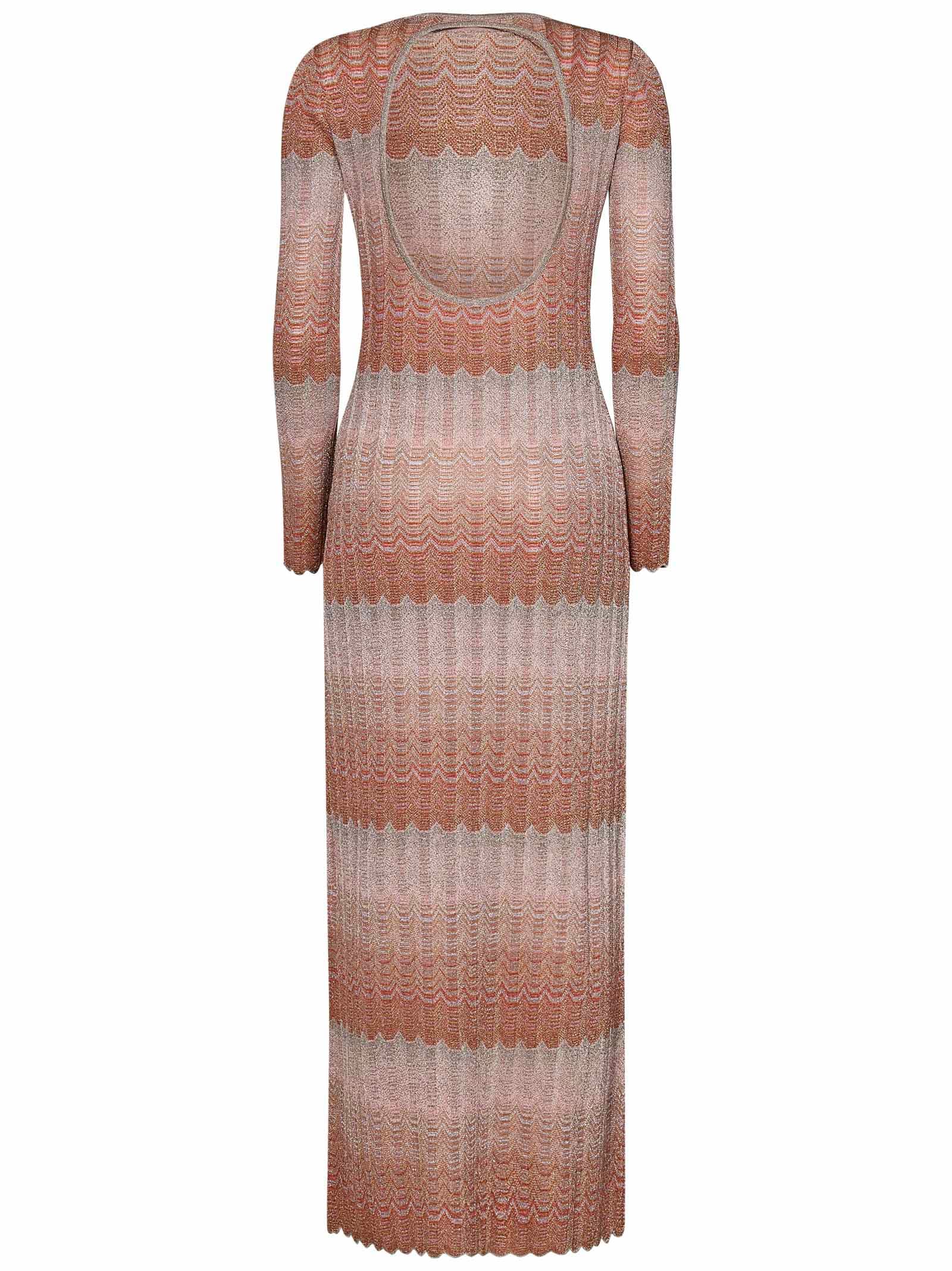 Shop Missoni Long Dress In Multicolour