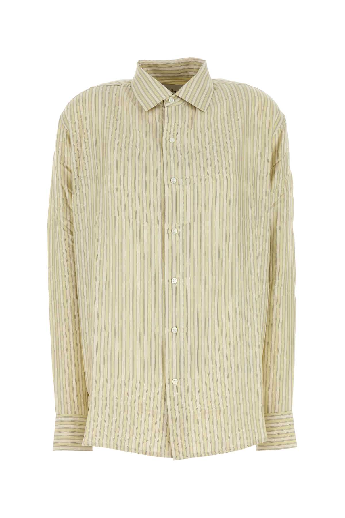 Le Kasha Embroidered Silk Oversize Songino Shirt In Brown