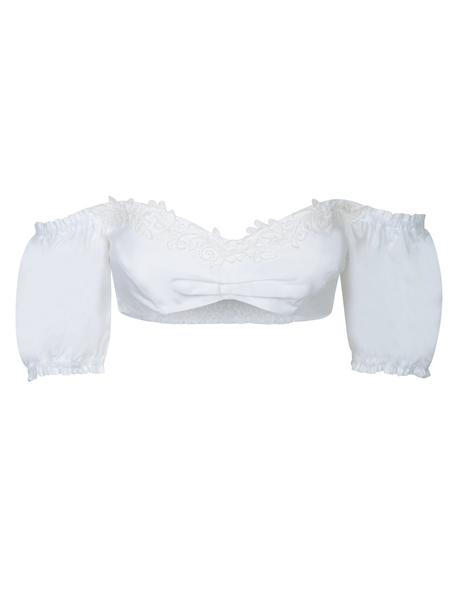 White Poplin Cropped Top