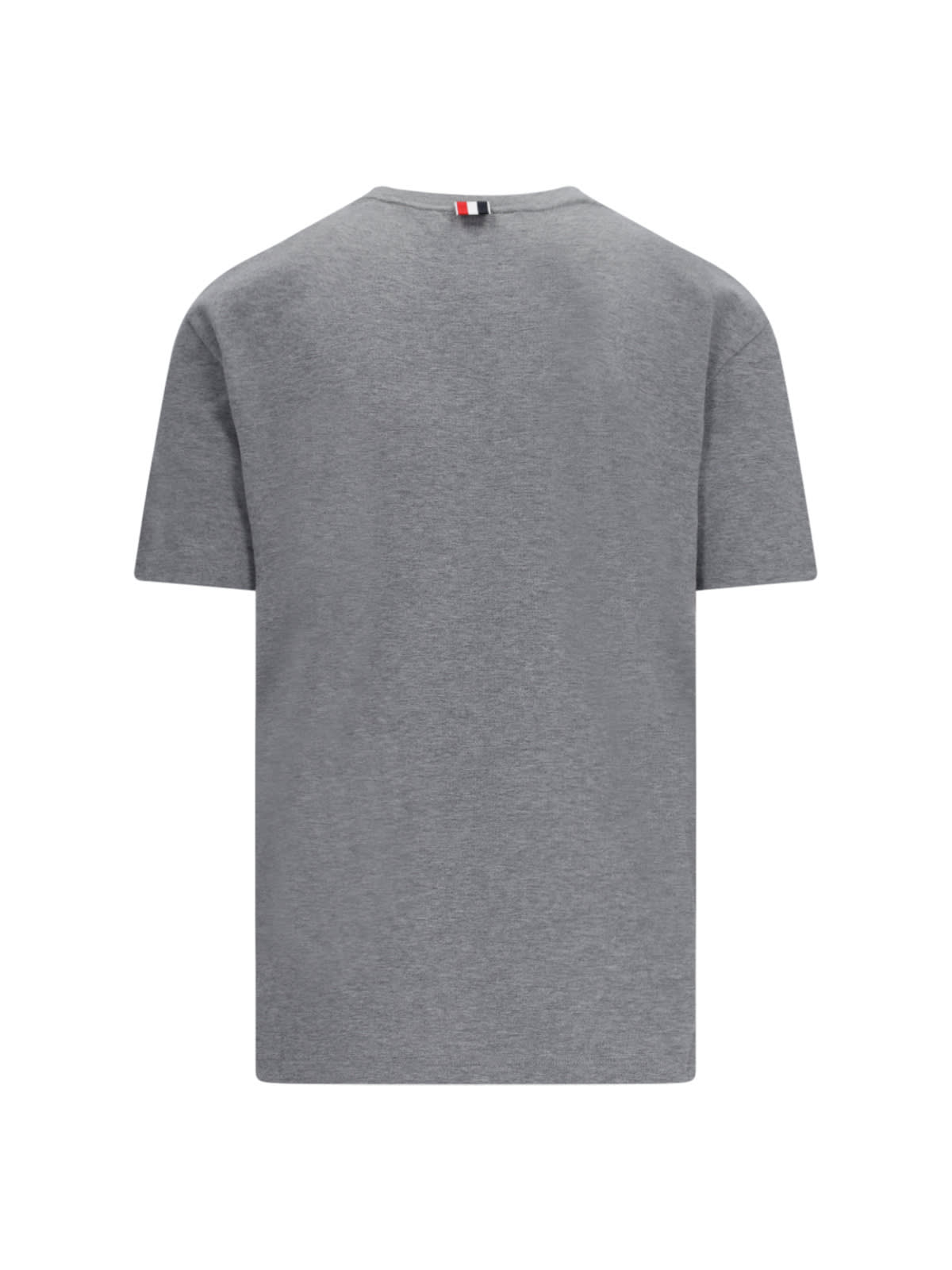 Shop Thom Browne Logo T-shirt In Gray