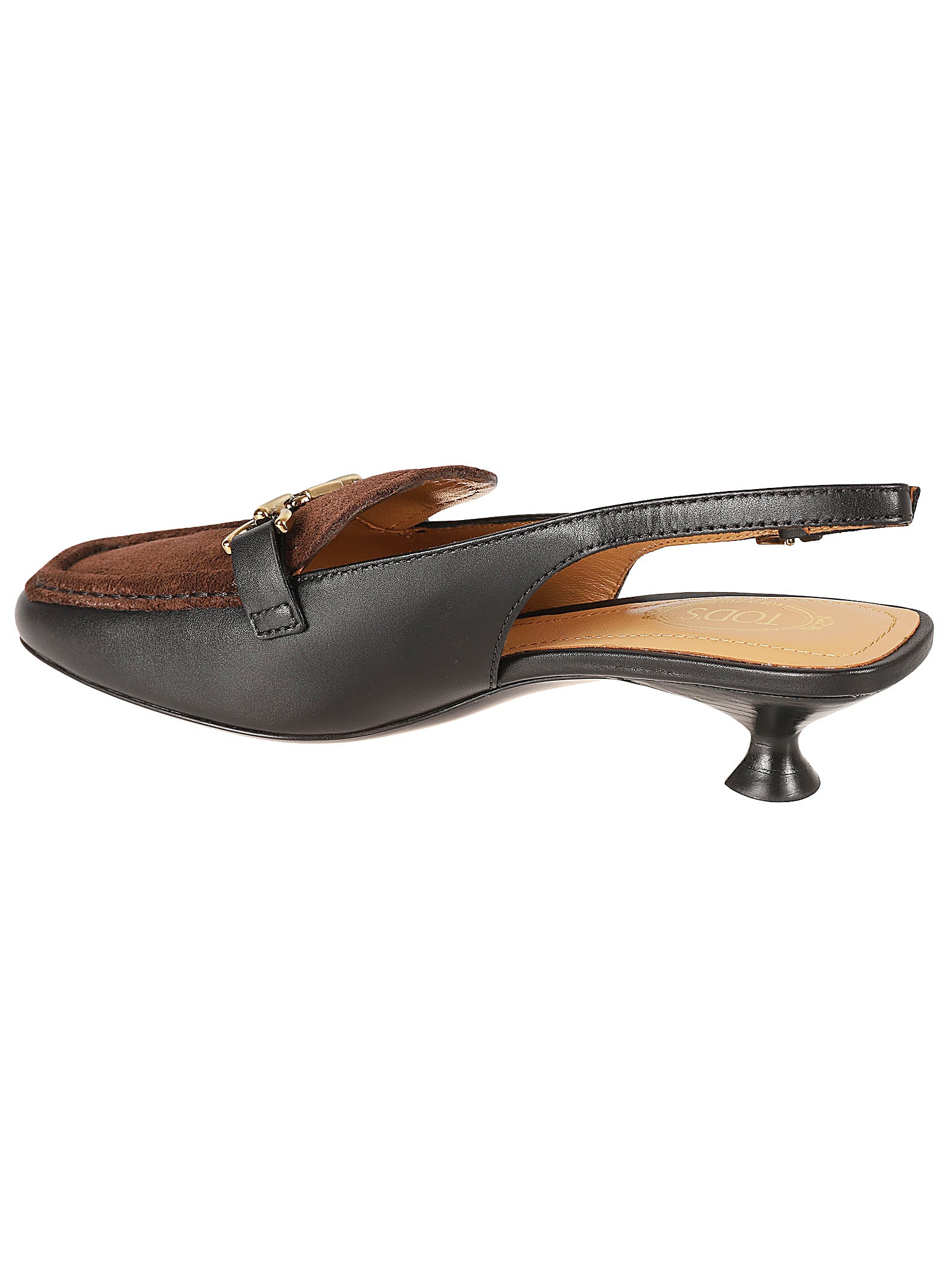 Shop Tod's T35 Slingback Mules In Black